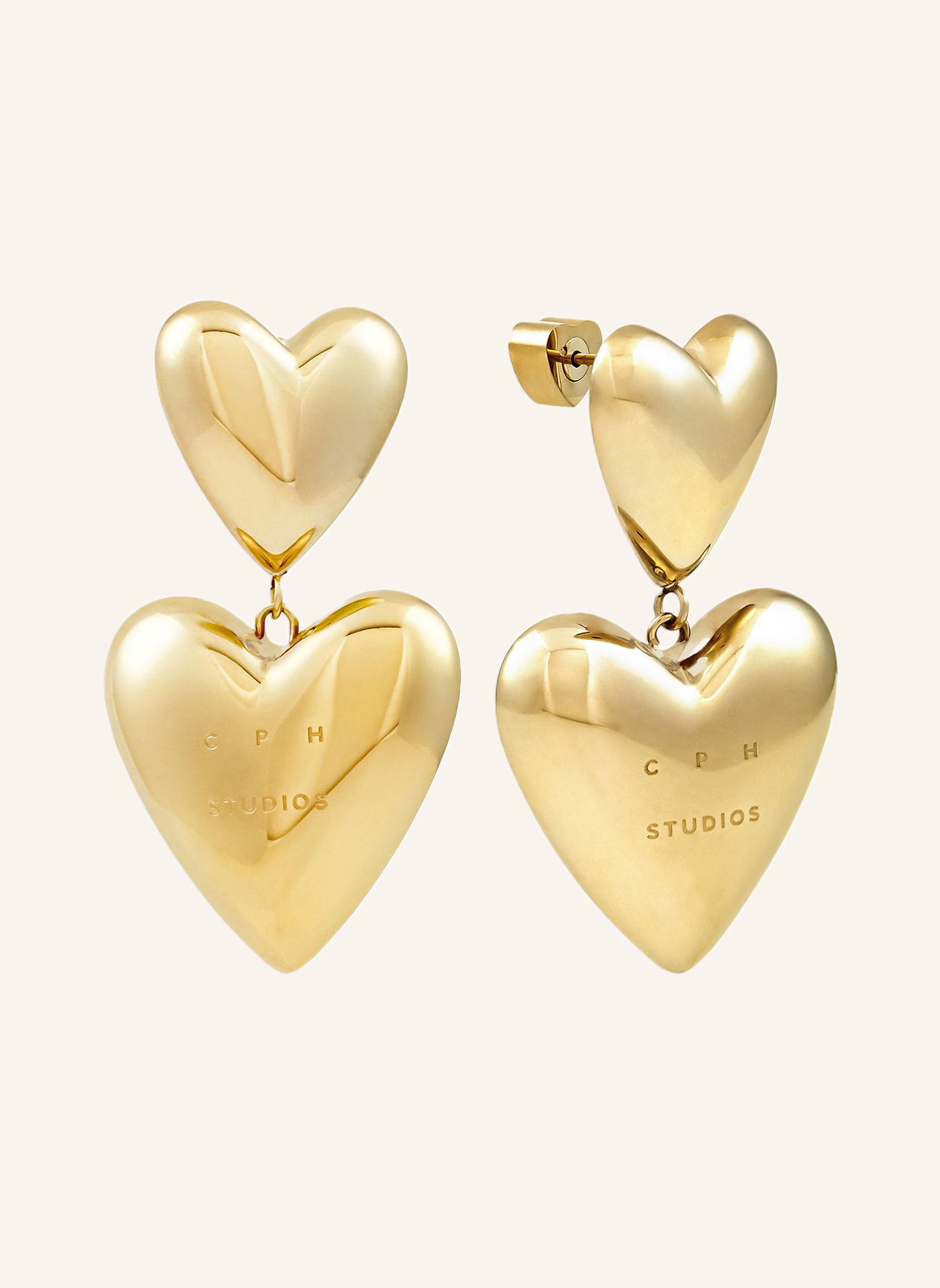 COPENHAGEN STUDIOS Ohrstecker  aus  Edelstahl: GOLD