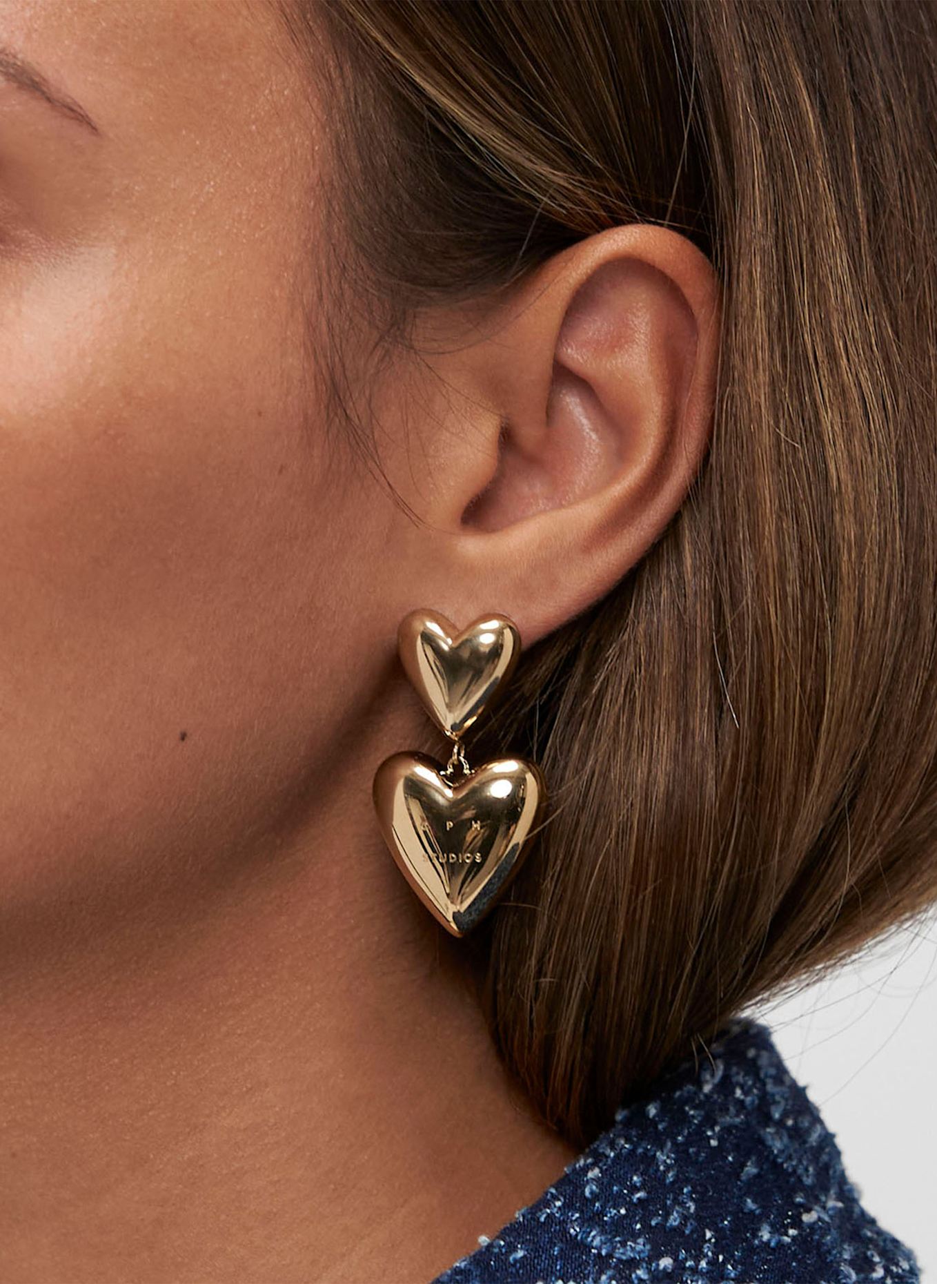 COPENHAGEN STUDIOS Ohrstecker  aus  Edelstahl: GOLD