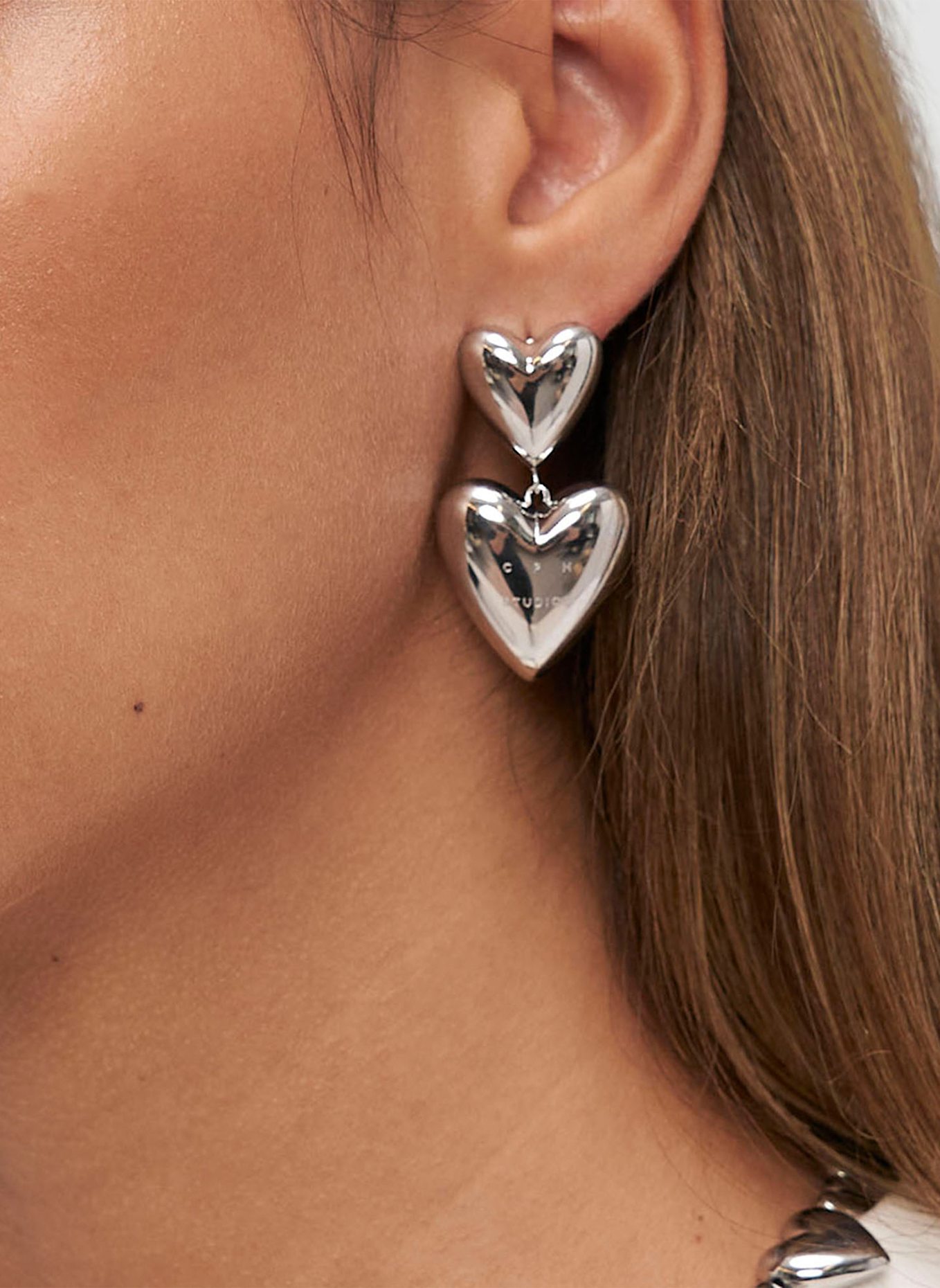 COPENHAGEN STUDIOS Ohrstecker  aus  Edelstahl: SILBER