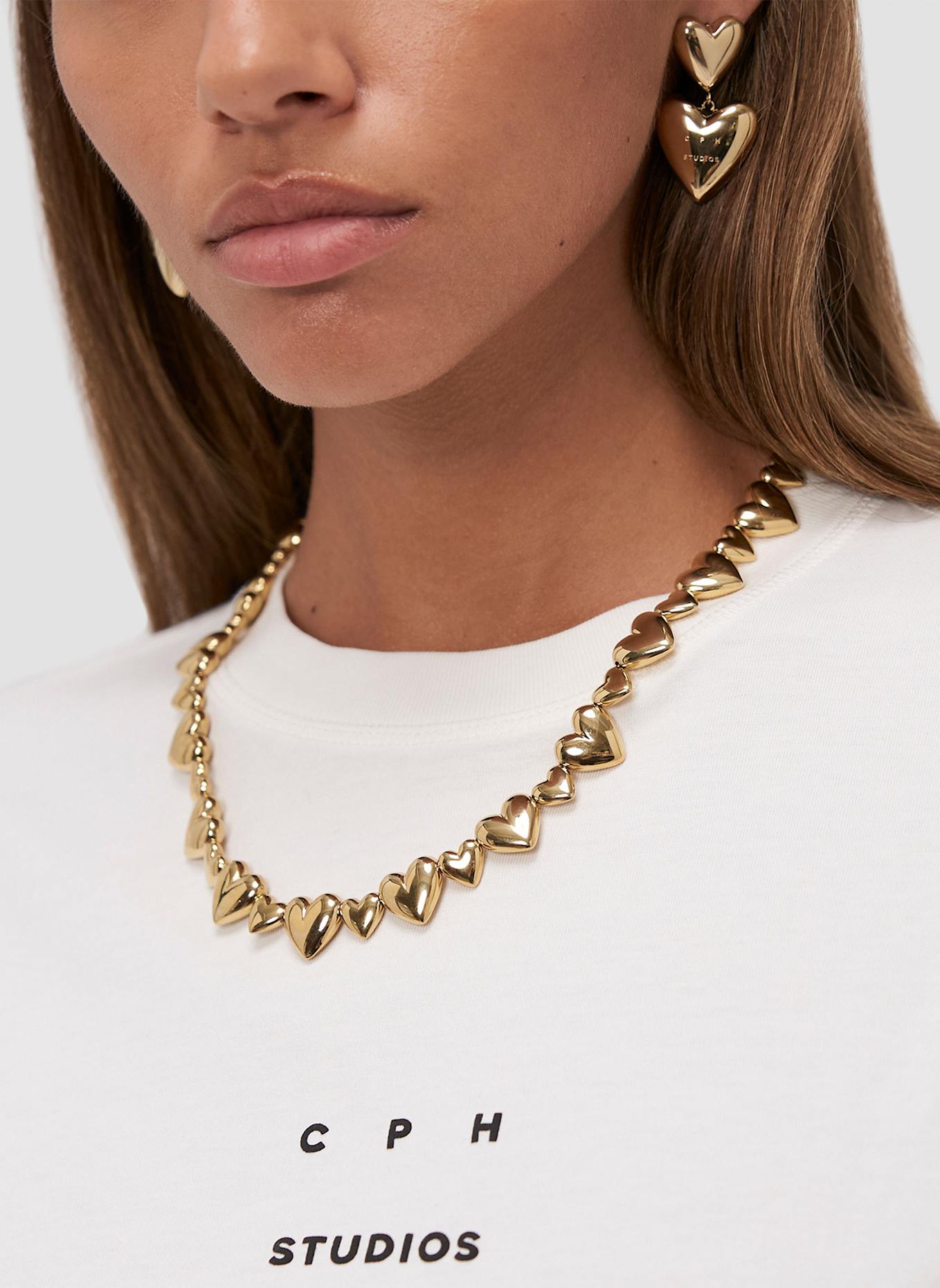 COPENHAGEN STUDIOS Ohrstecker  aus  Edelstahl: GOLD