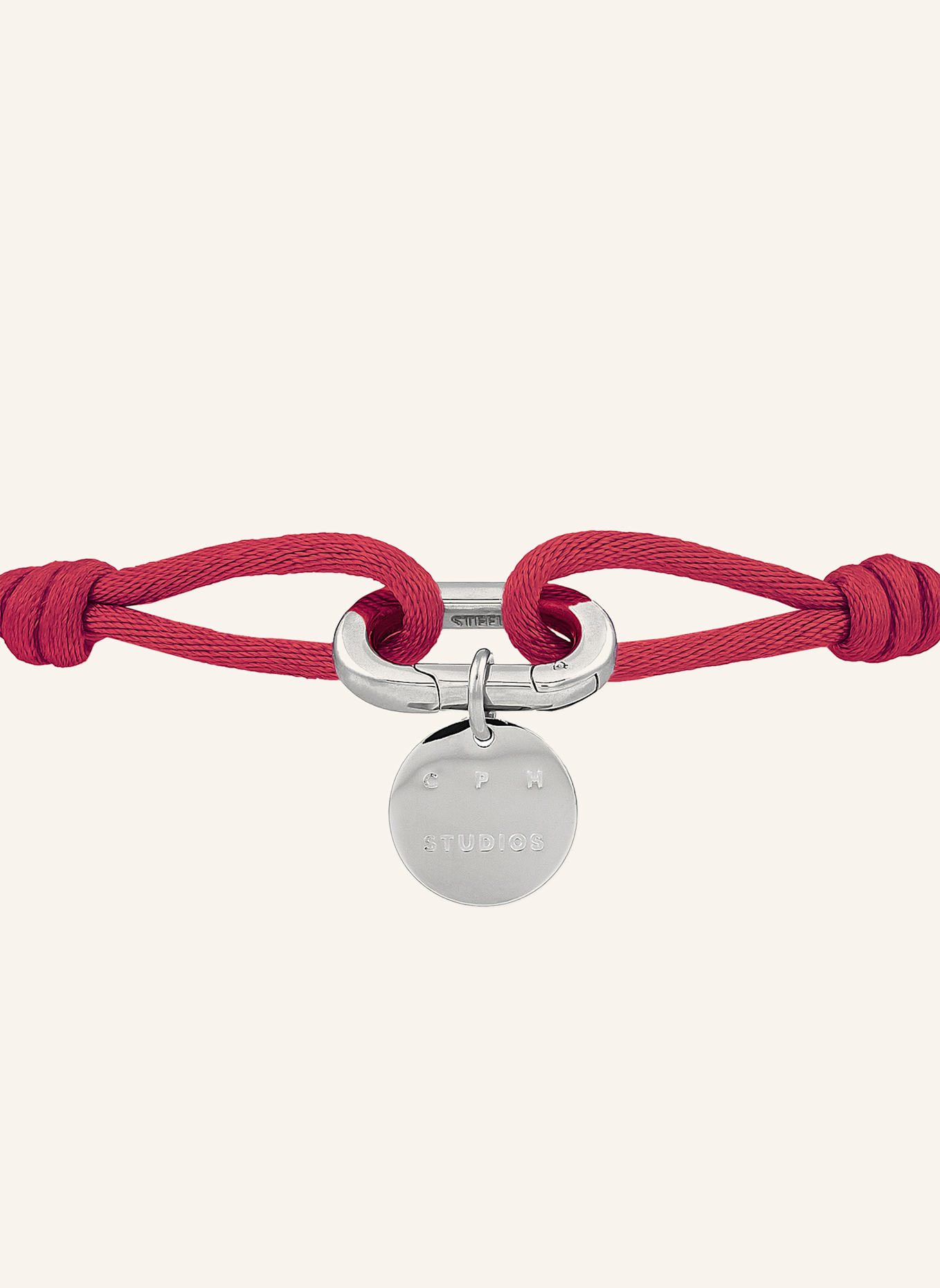 COPENHAGEN STUDIOS Armband  aus  Edelstahl: DUNKELROT