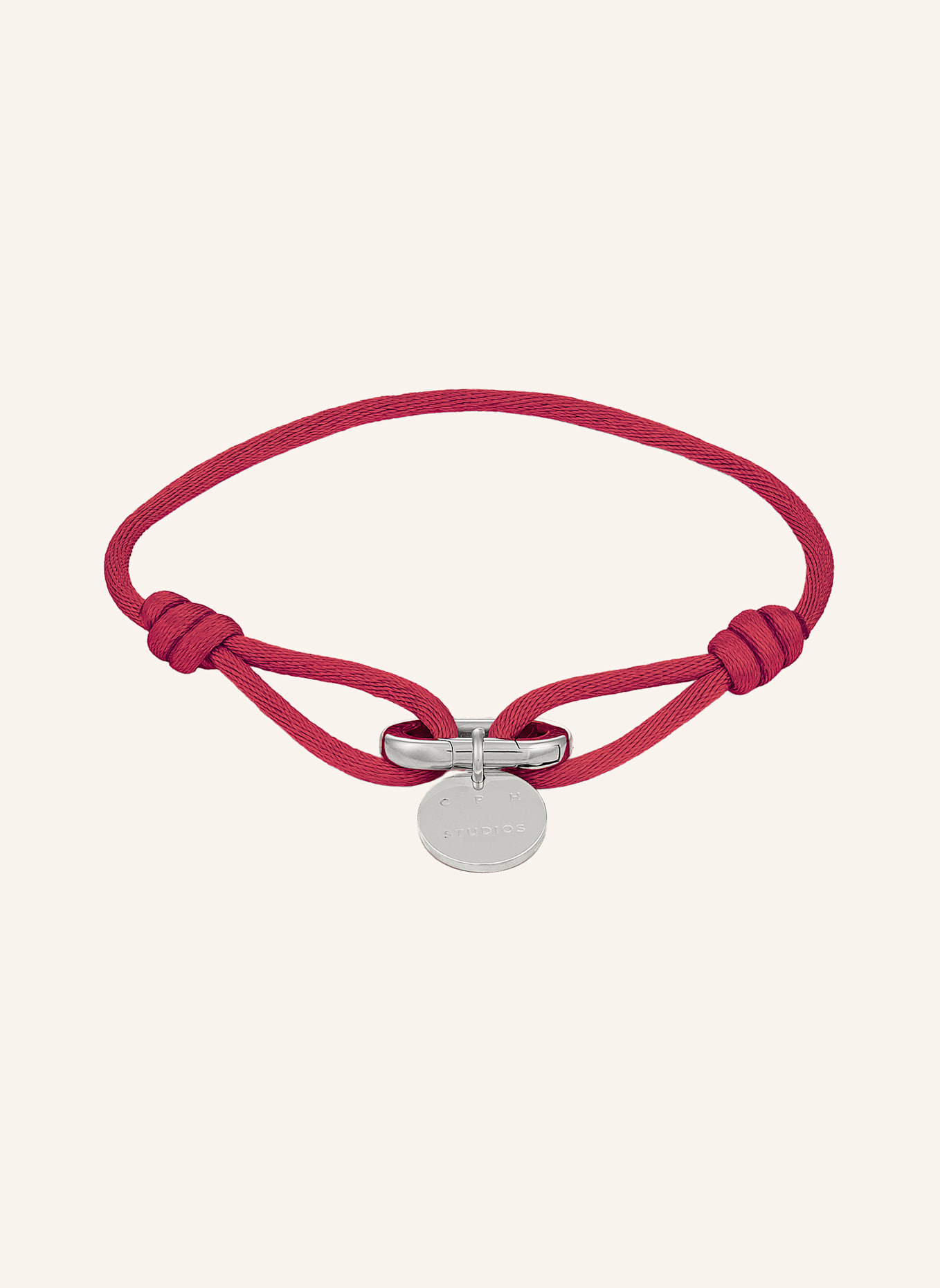 COPENHAGEN STUDIOS Armband  aus  Edelstahl: DUNKELROT