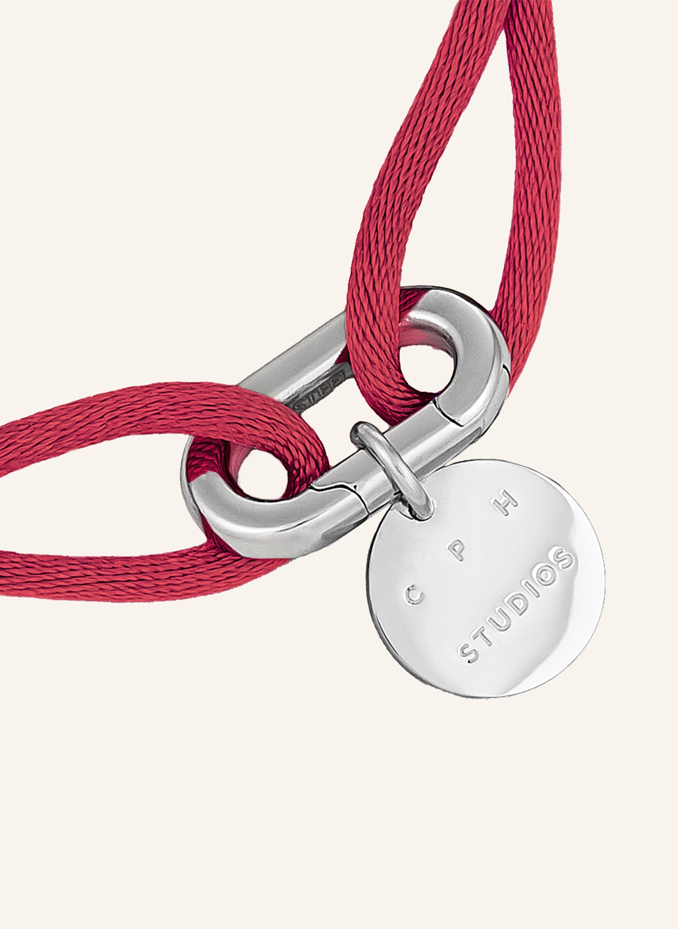 COPENHAGEN STUDIOS Armband  aus  Edelstahl: DUNKELROT