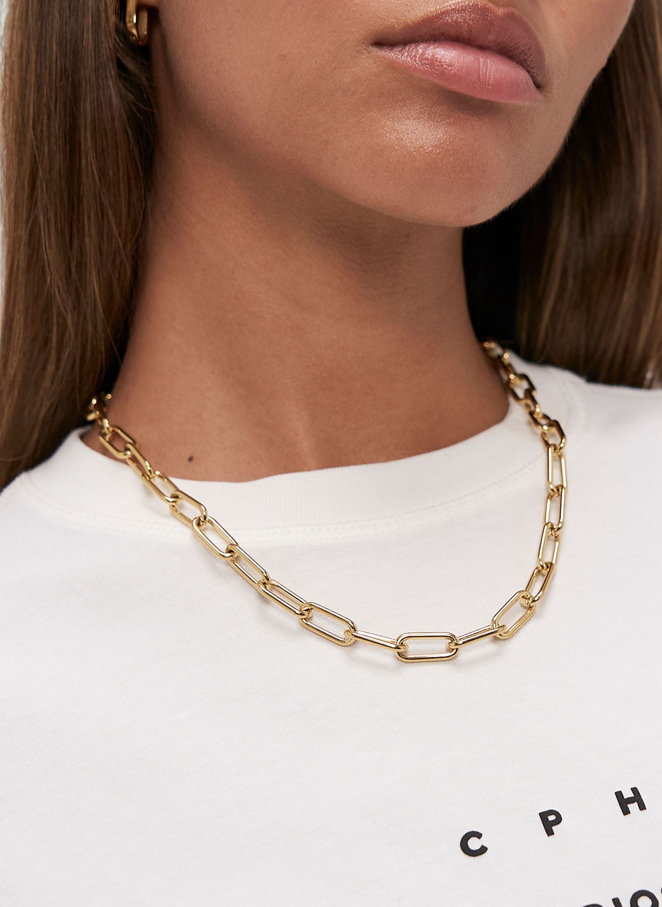 COPENHAGEN STUDIOS Halskette  aus  Edelstahl: GOLD