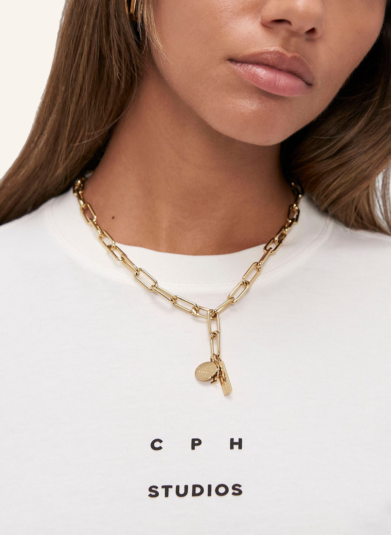 COPENHAGEN STUDIOS Halskette  aus  Edelstahl: GOLD