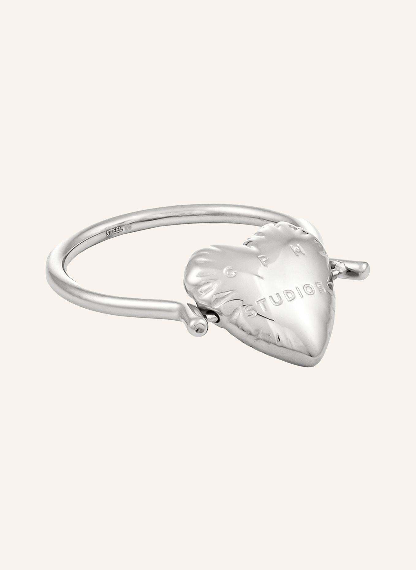 COPENHAGEN STUDIOS Ring van roestvrij staal: ZILVER