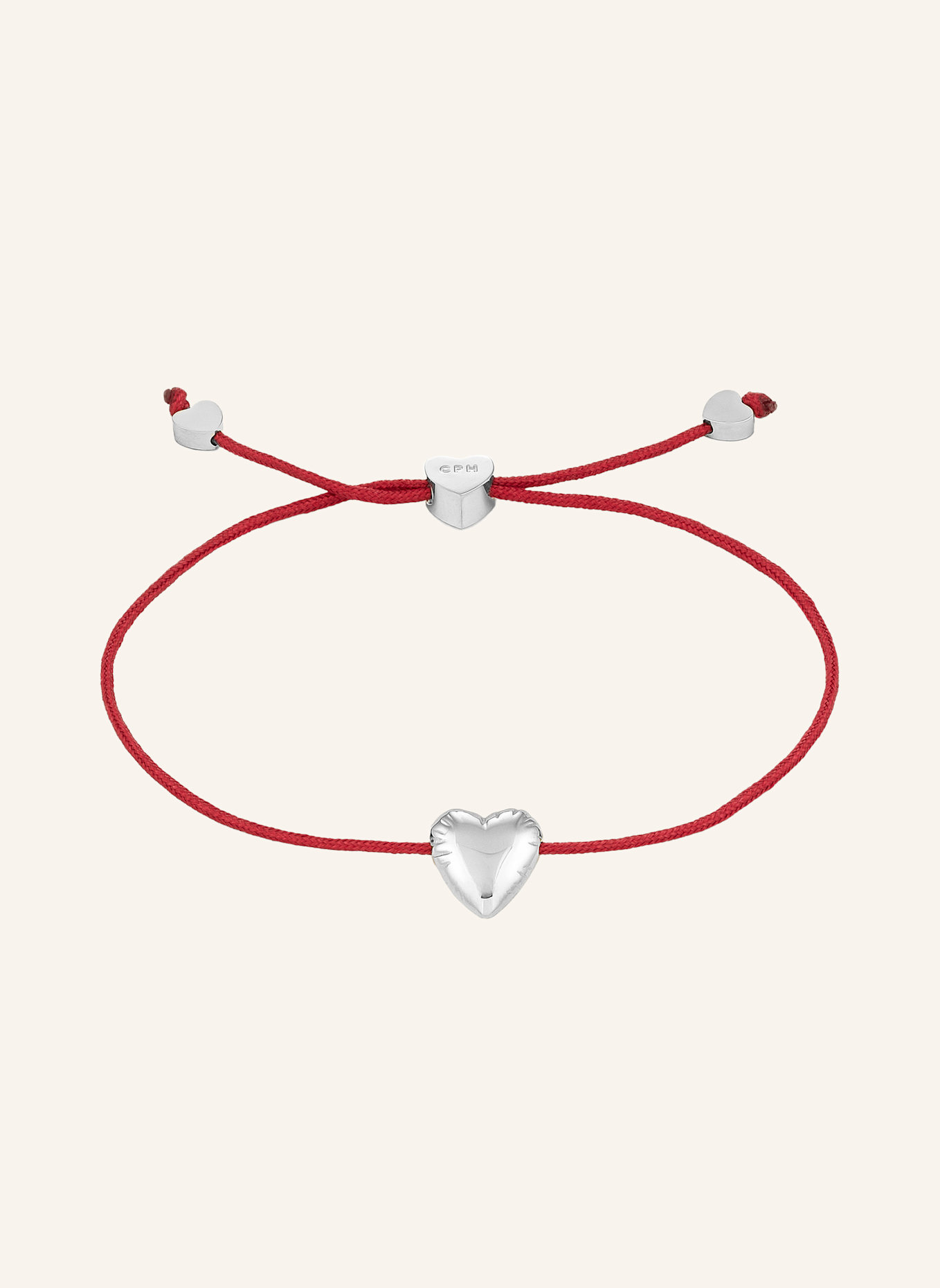 COPENHAGEN STUDIOS Armband  aus  Edelstahl: DUNKELROT