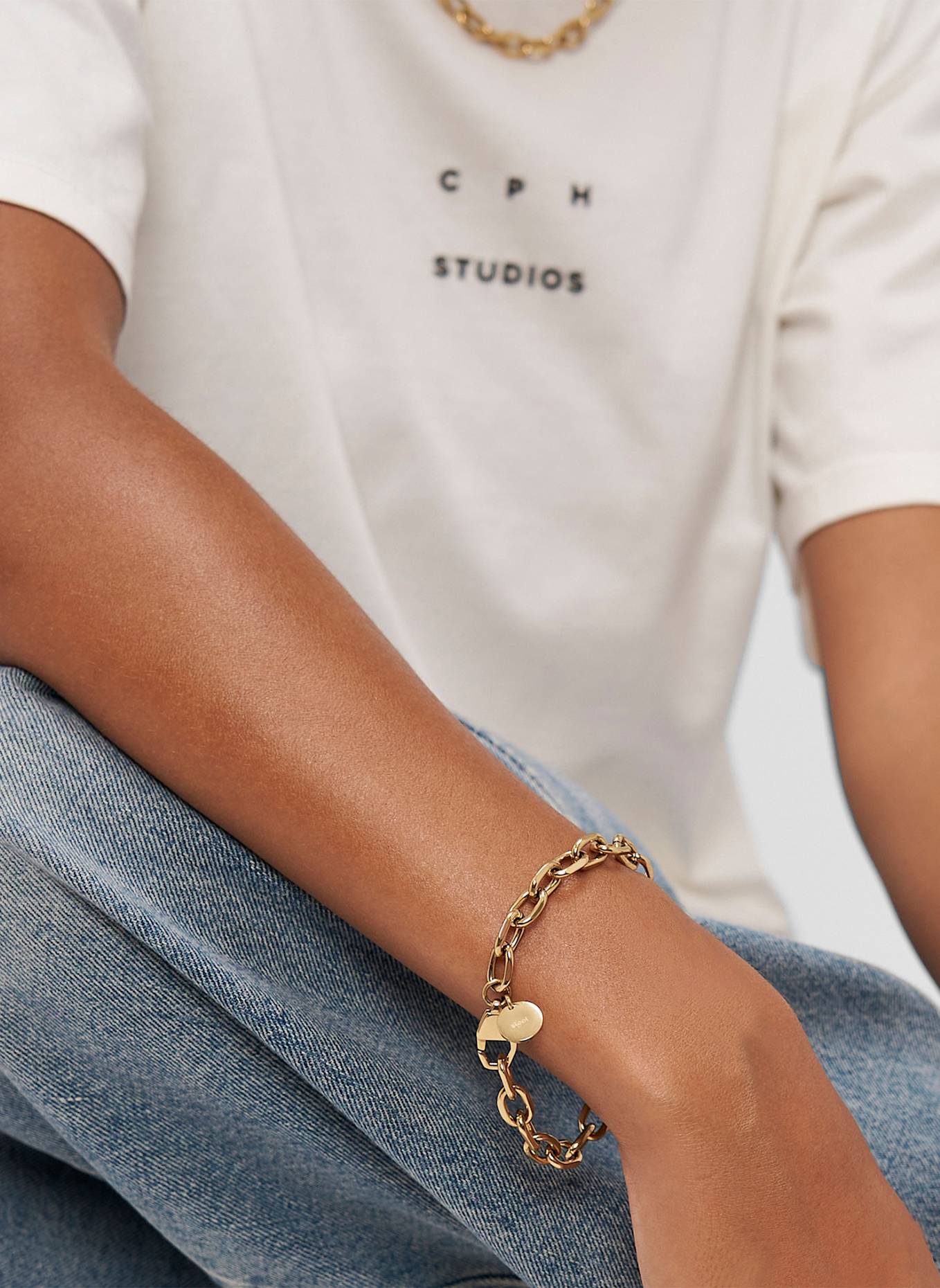 COPENHAGEN STUDIOS Armband  aus  Edelstahl: GOLD