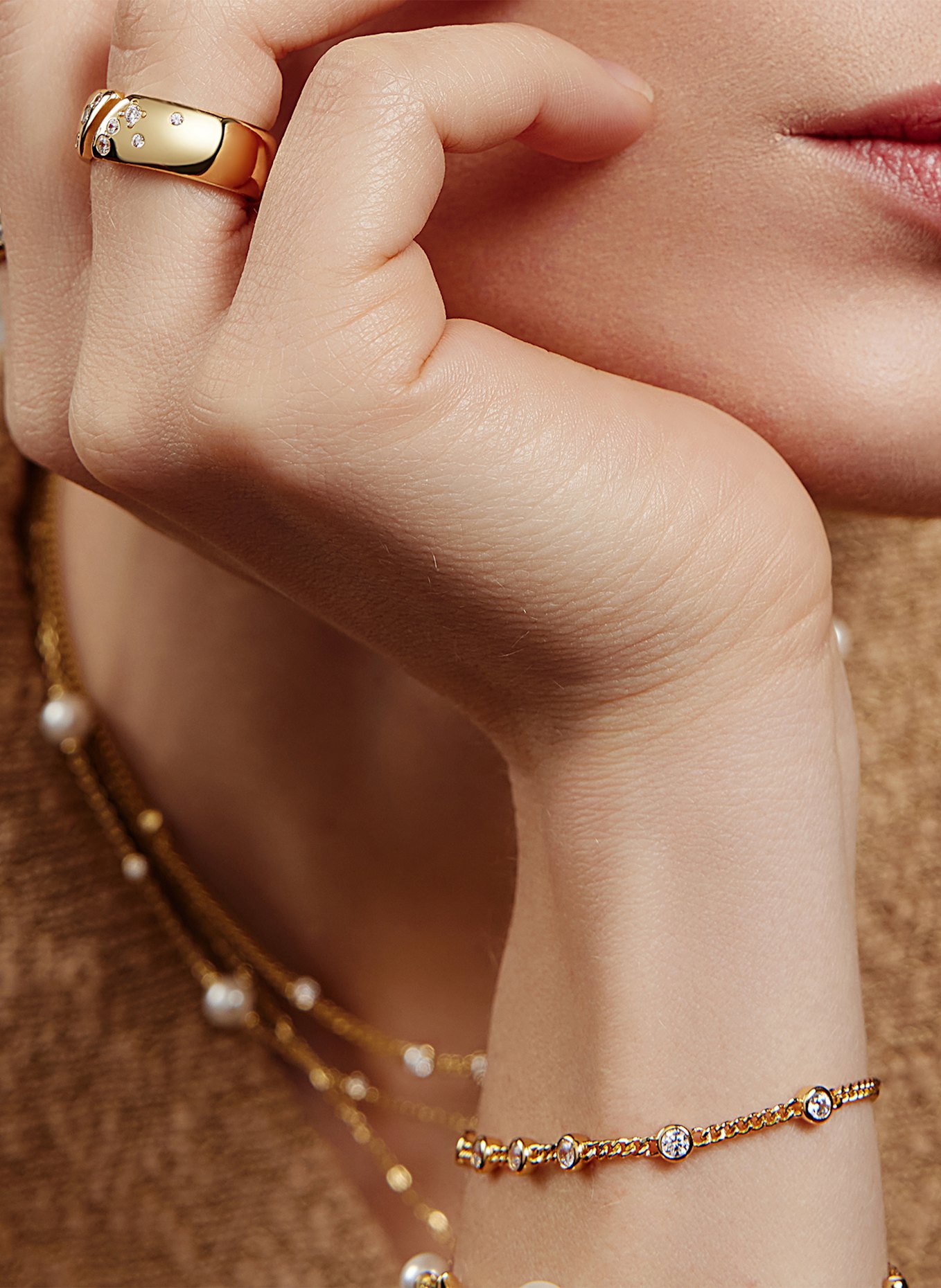 ANIA HAIE Armband  aus  925er Sterlingsilber: GOLD