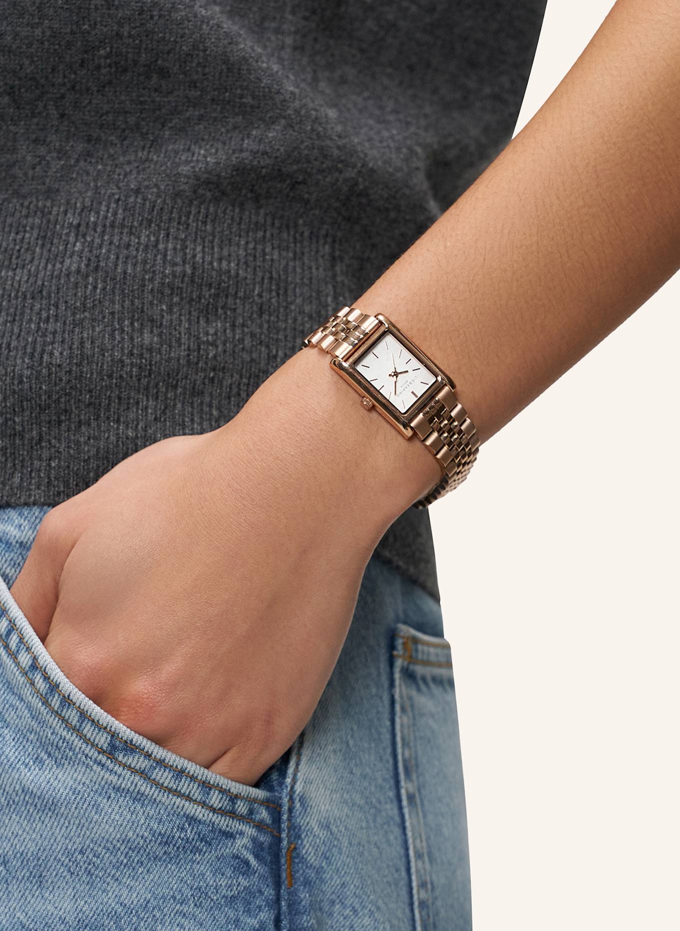 LIEBESKIND Armbanduhr  aus  Edelstahl: ROSÉGOLD