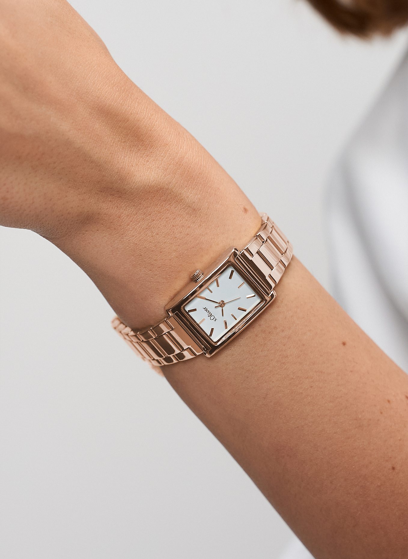 s.Oliver Armbanduhr  aus  Edelstahl: ROSÉGOLD