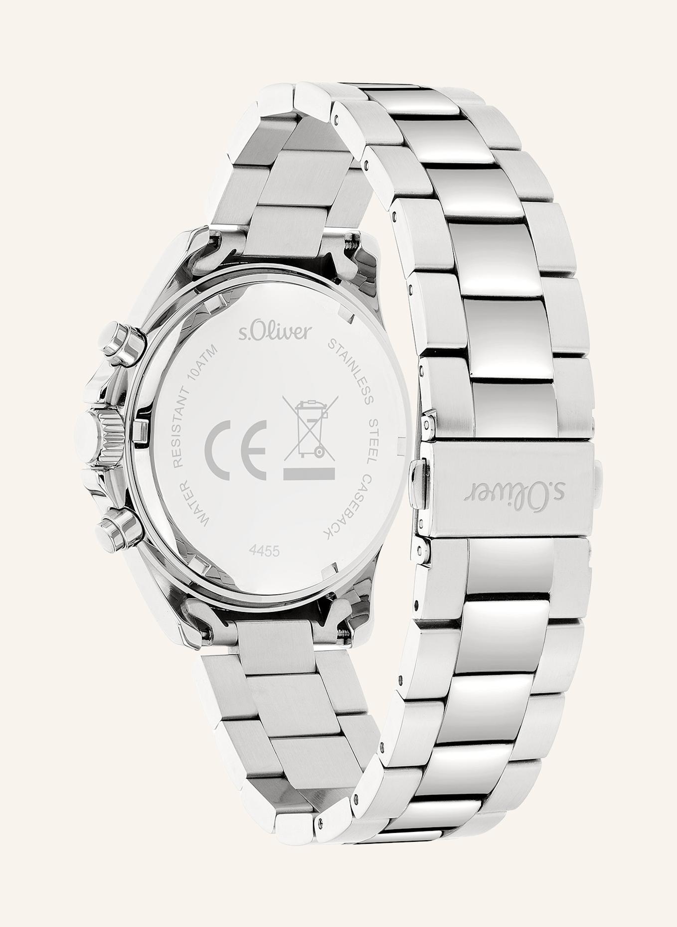 s.Oliver Armbanduhr  aus  Edelstahl: SILBER