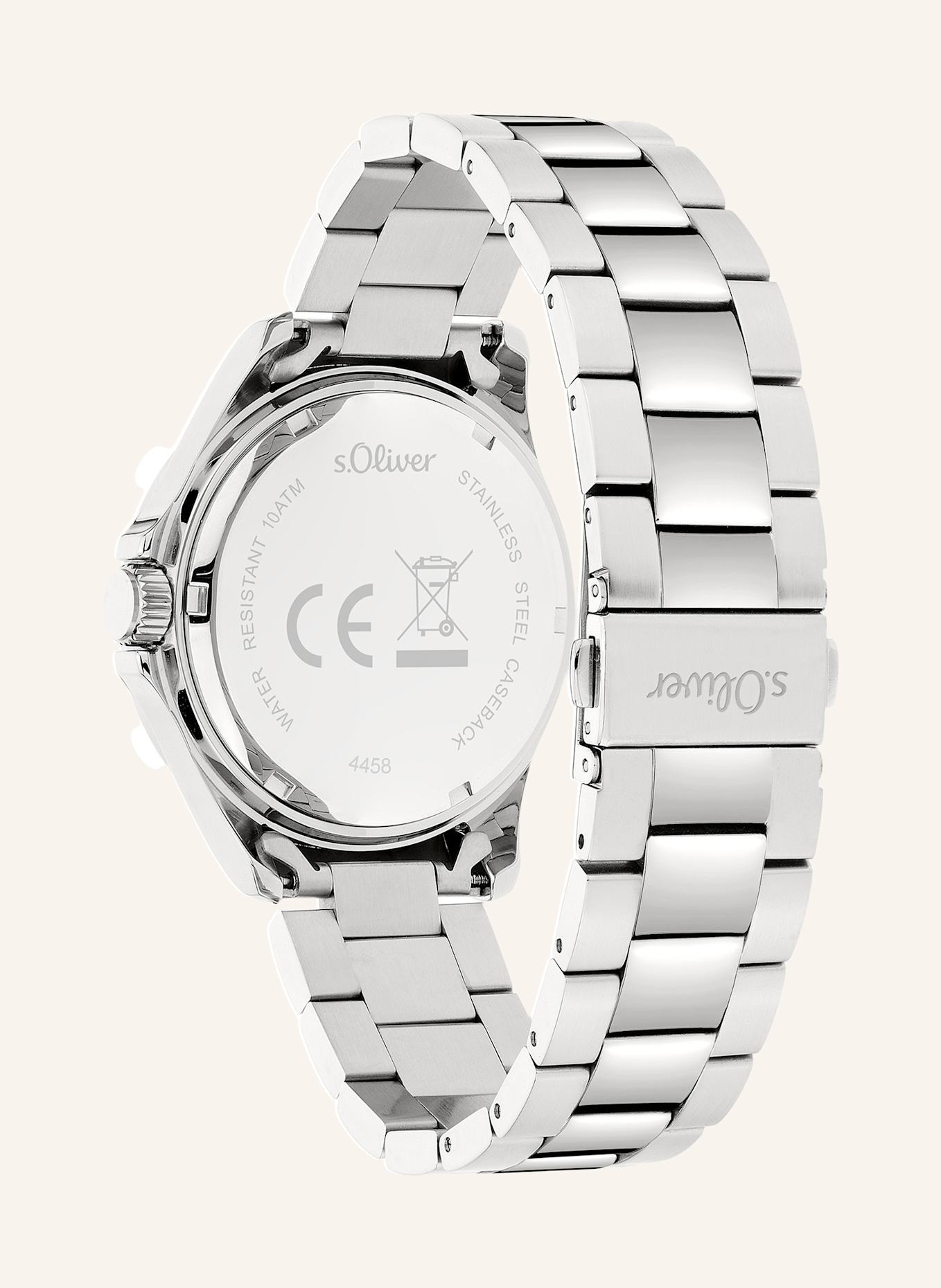 s.Oliver Armbanduhr  aus  Edelstahl: SILBER