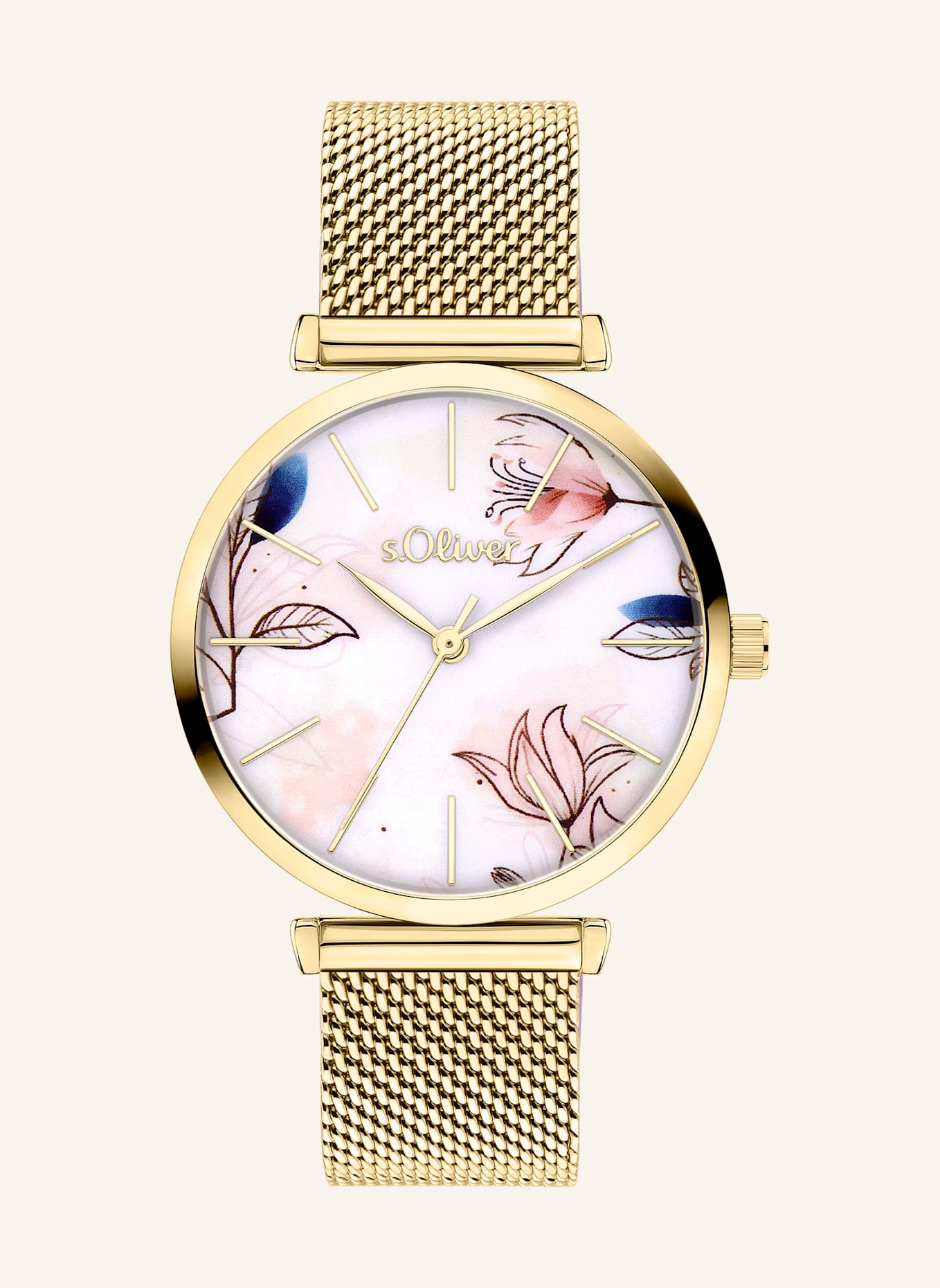 s.Oliver Armbanduhr  aus  Edelstahl: GOLD