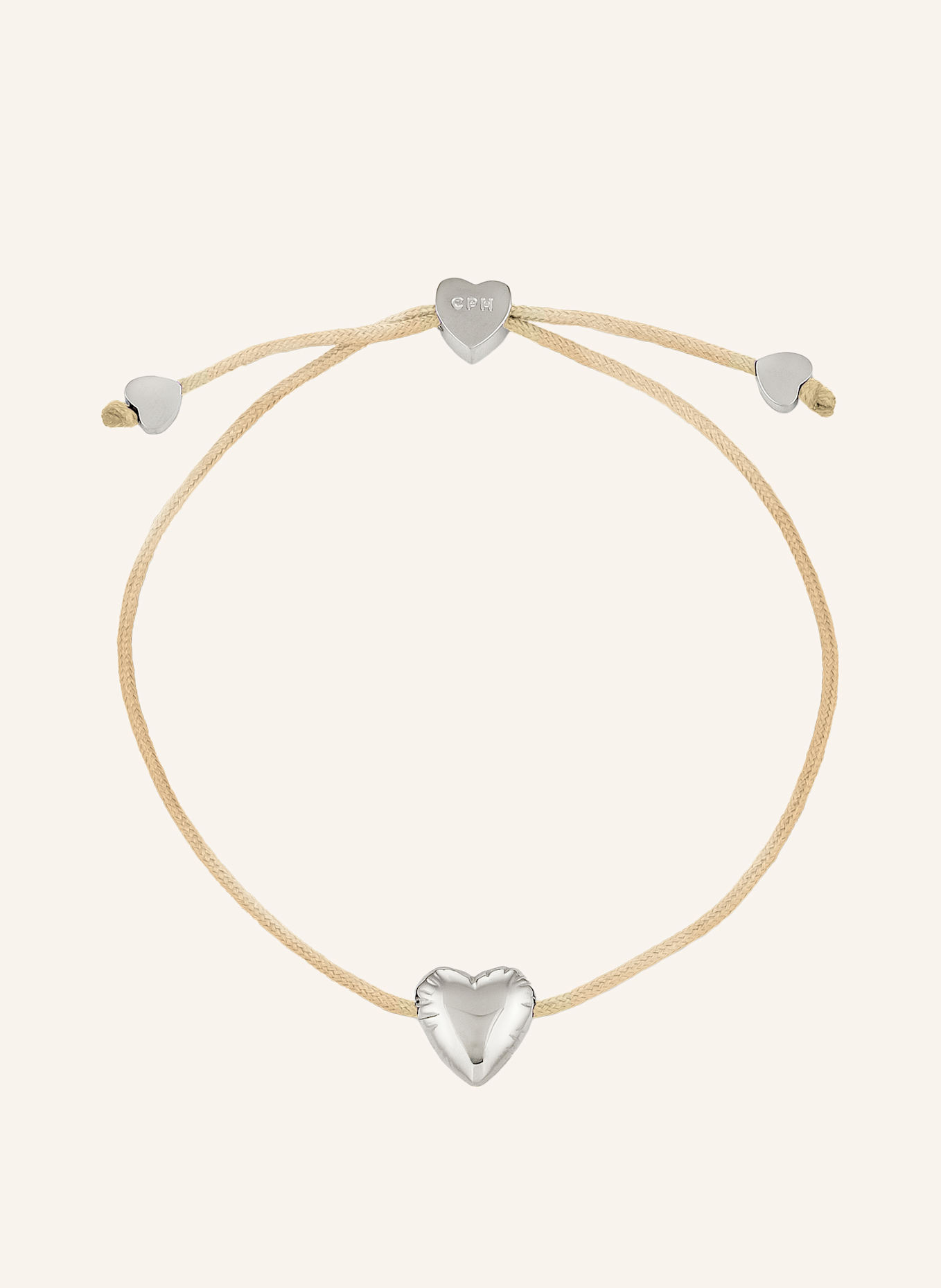 COPENHAGEN STUDIOS Armband  aus  Edelstahl: BEIGE