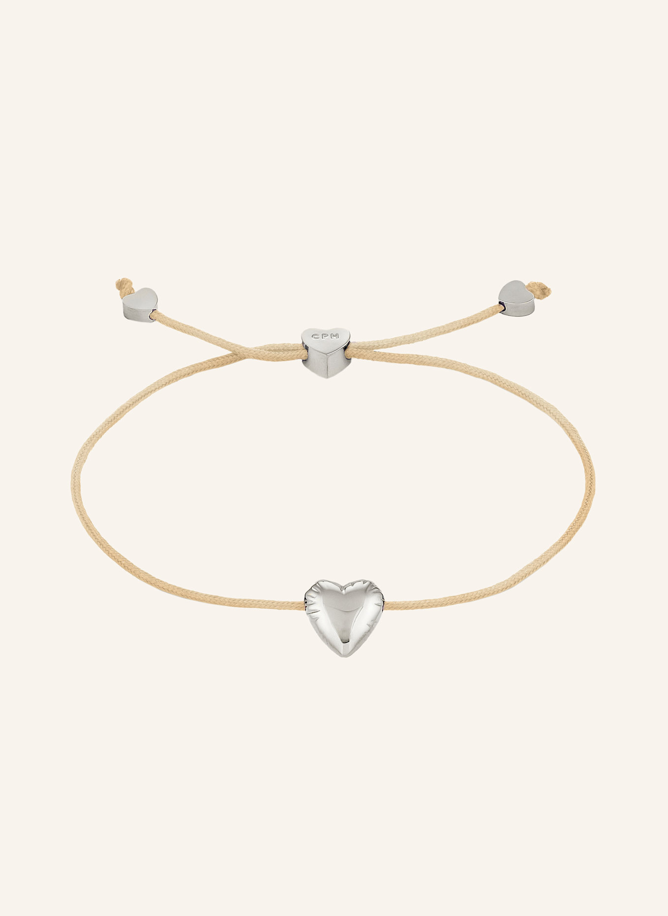 COPENHAGEN STUDIOS Armband  aus  Edelstahl: BEIGE