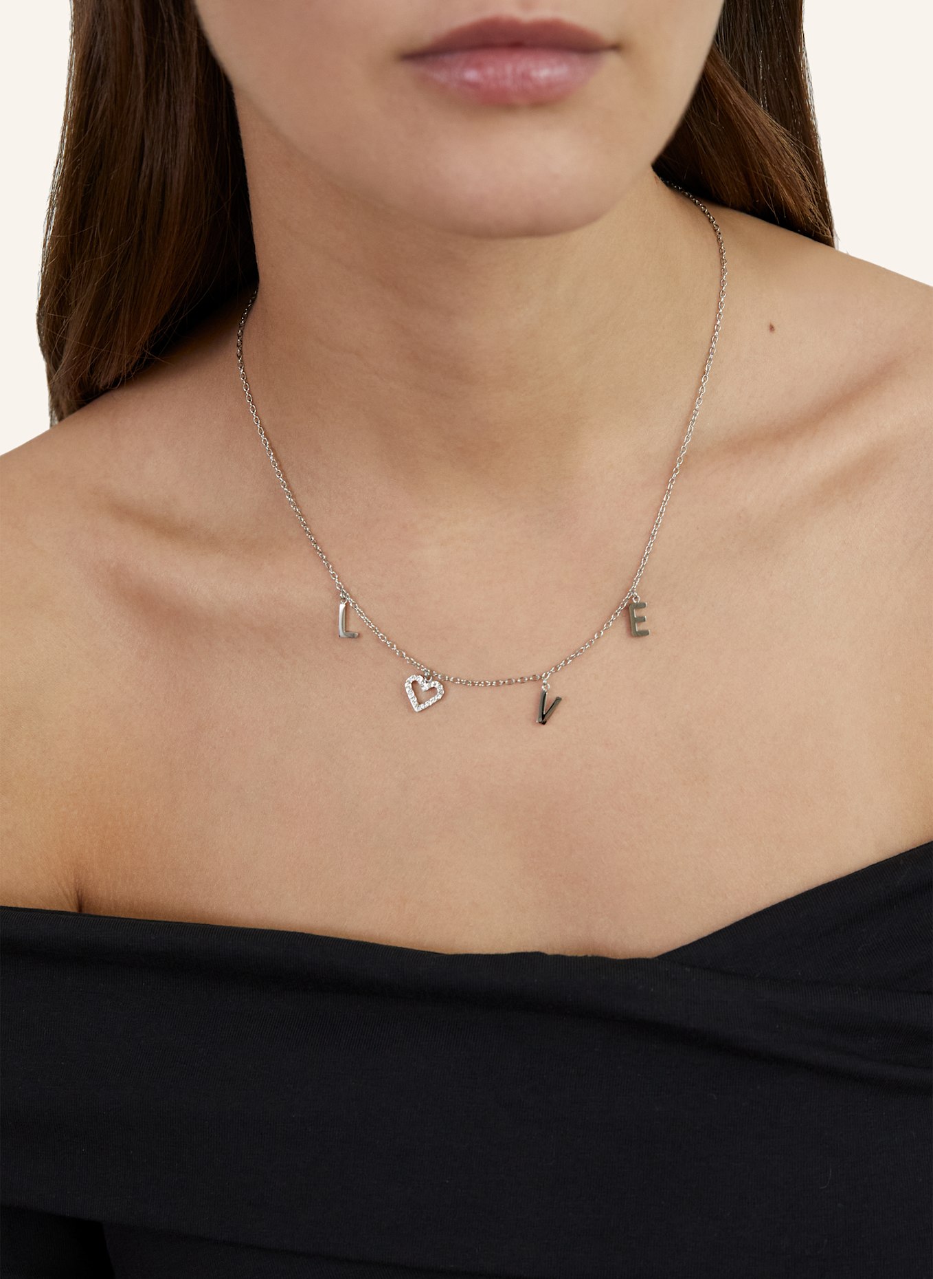 s.Oliver Halskette  aus  Edelstahl: SILBER