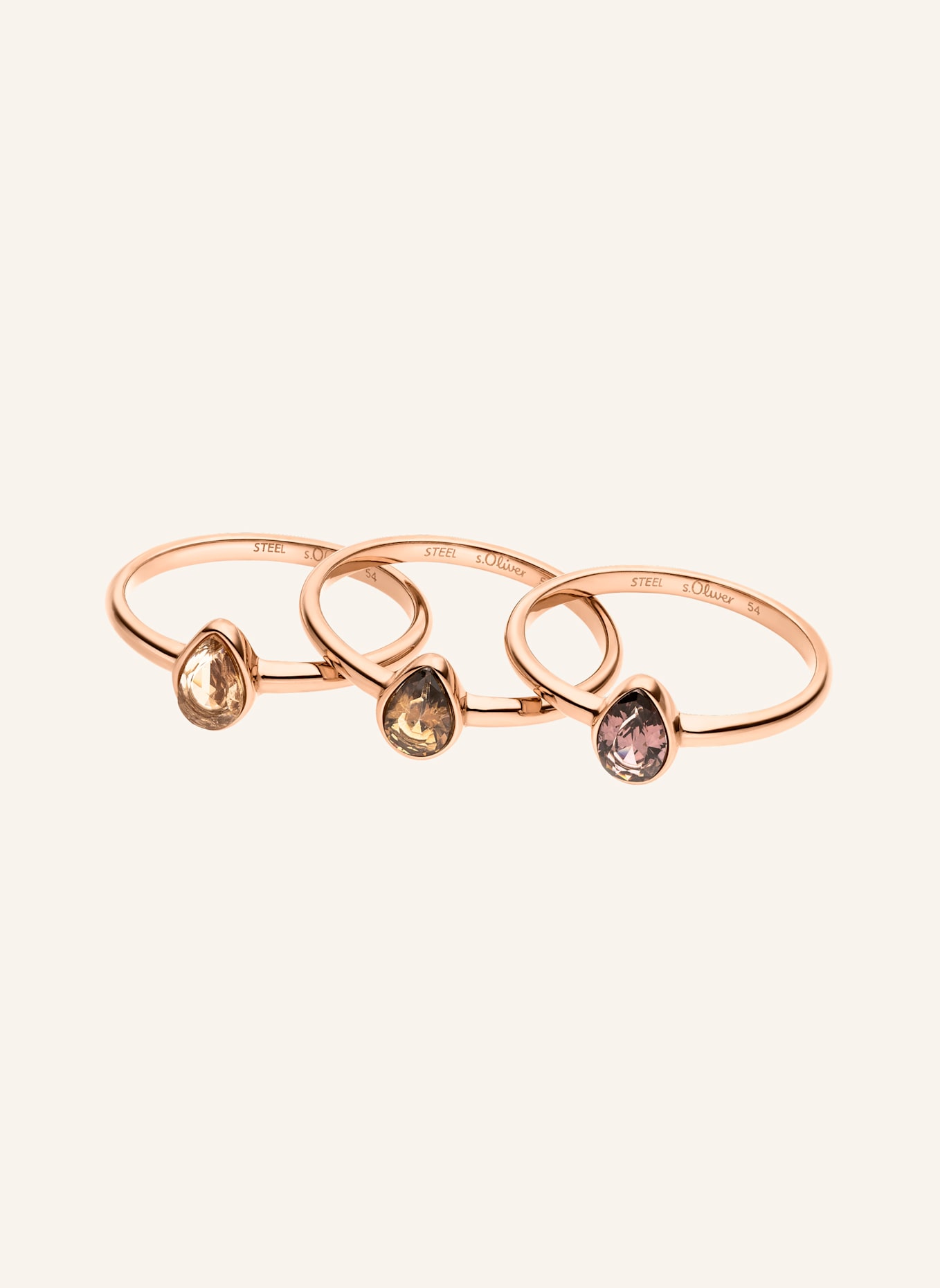 s.Oliver Ring  aus  Edelstahl: ROSÉGOLD
