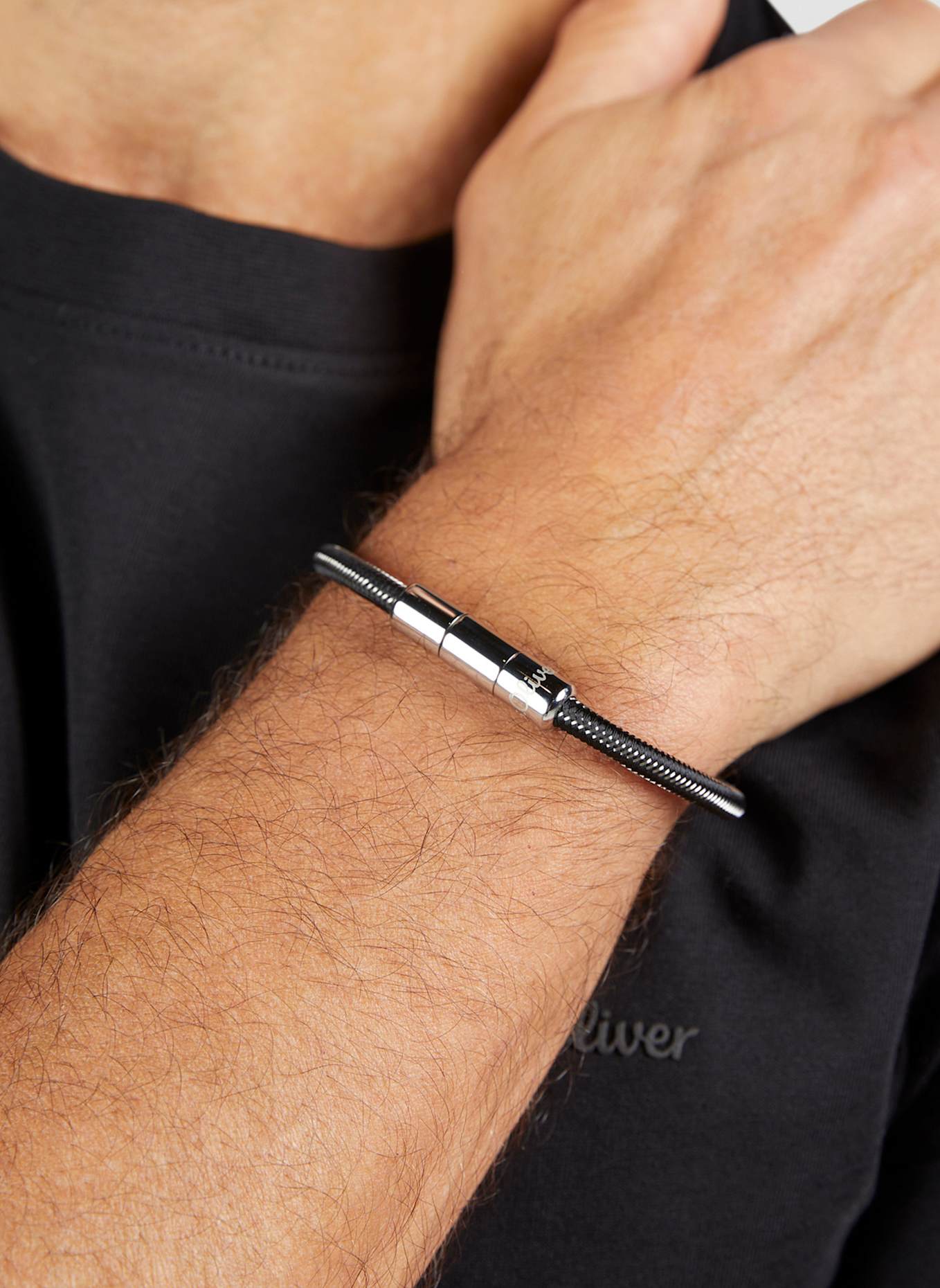 s.Oliver Armband  aus  Edelstahl: SCHWARZ