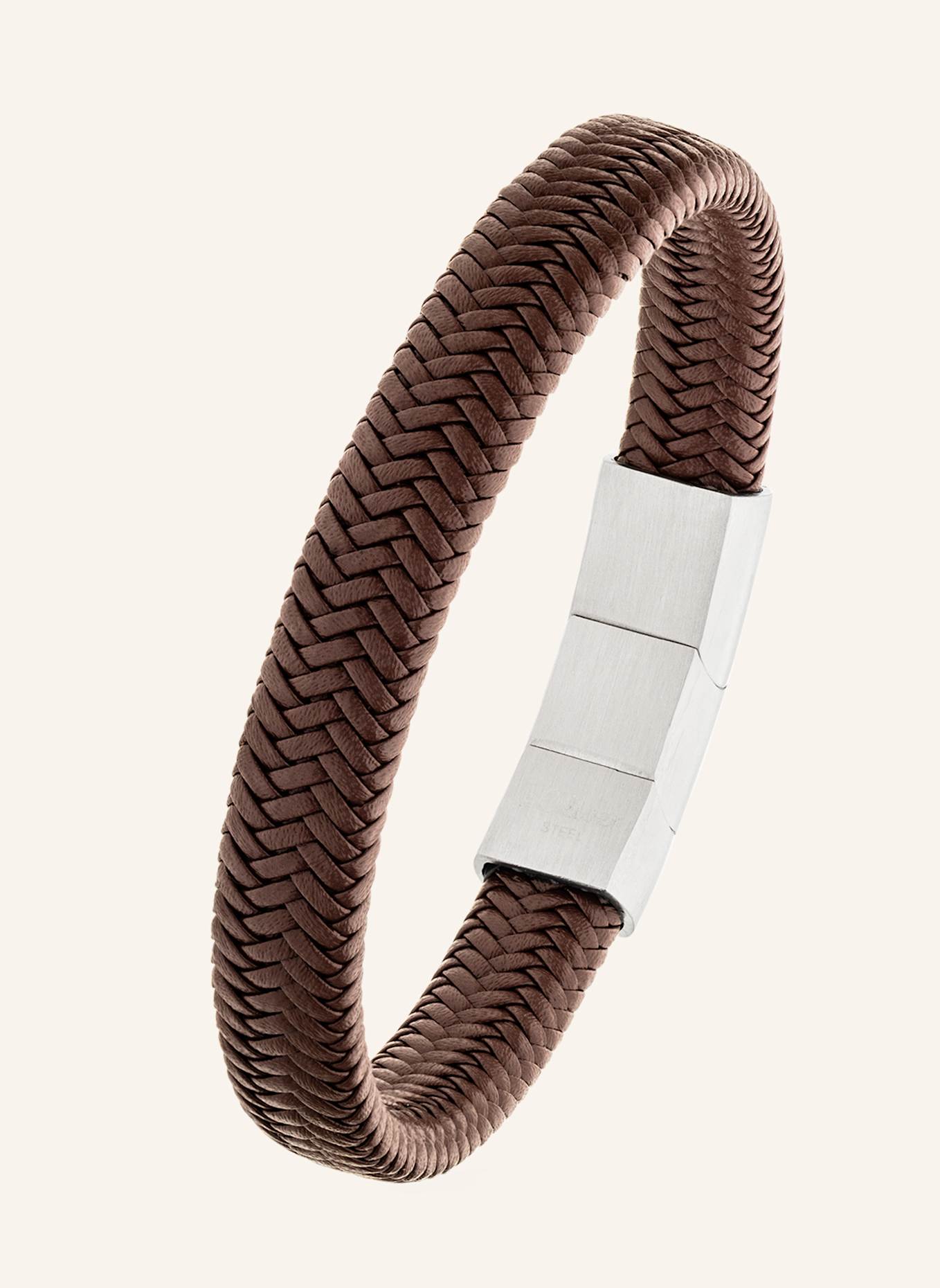 s.Oliver Armband  aus  Echtleder: BRAUN