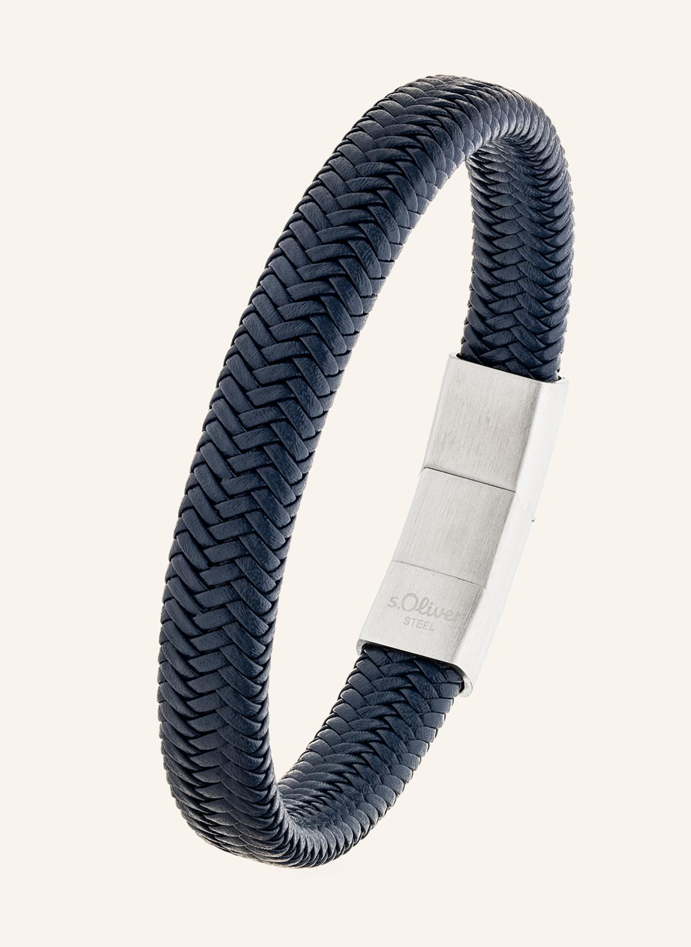 s.Oliver Armband  aus  Echtleder: BLAU