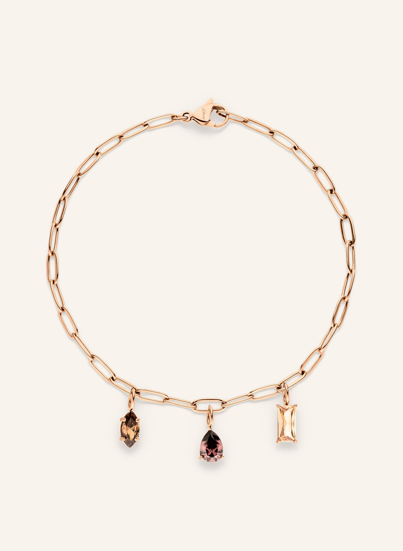 s.Oliver Armband  aus  Edelstahl: ROSÉGOLD