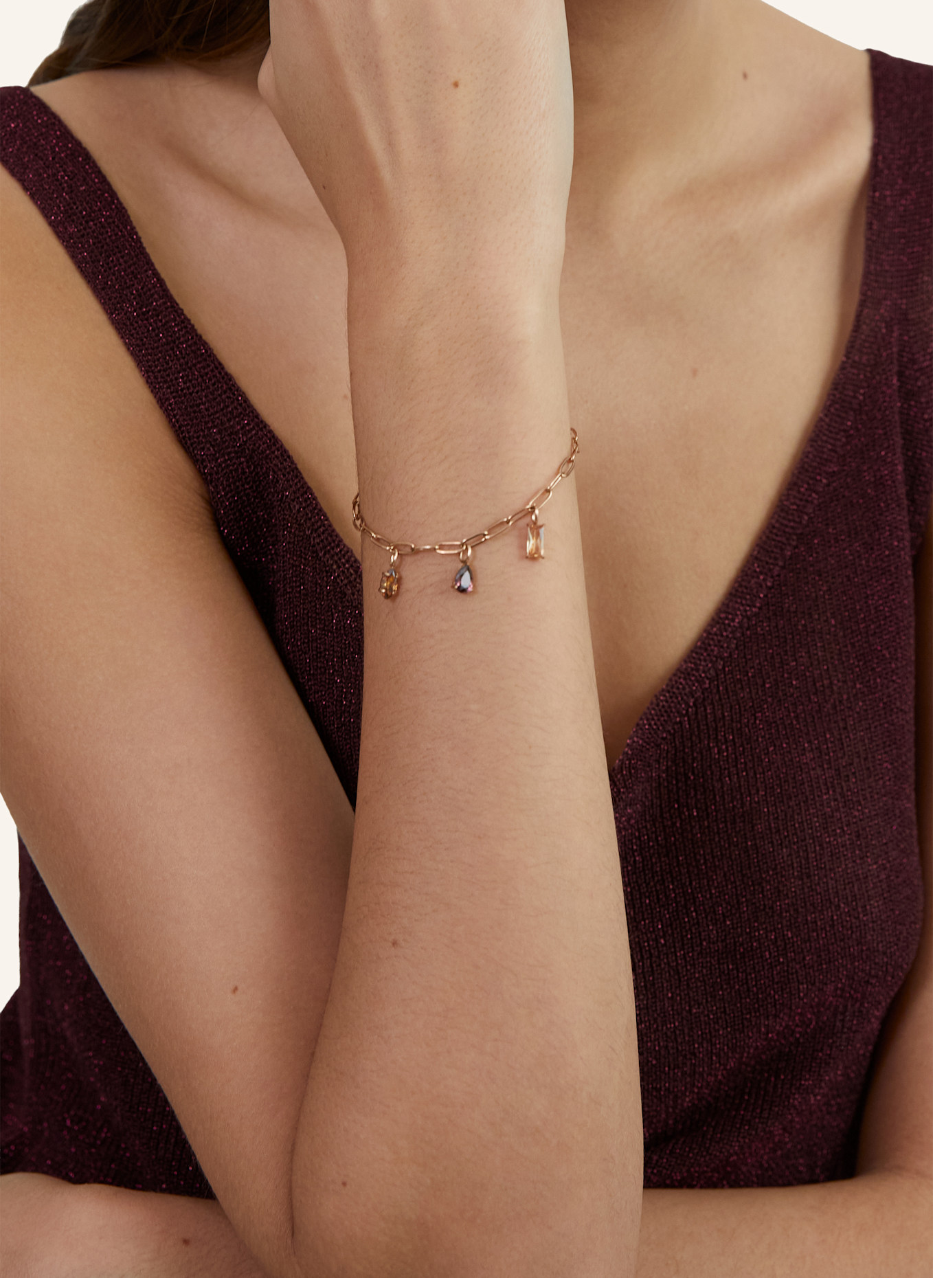 s.Oliver Armband  aus  Edelstahl: ROSÉGOLD