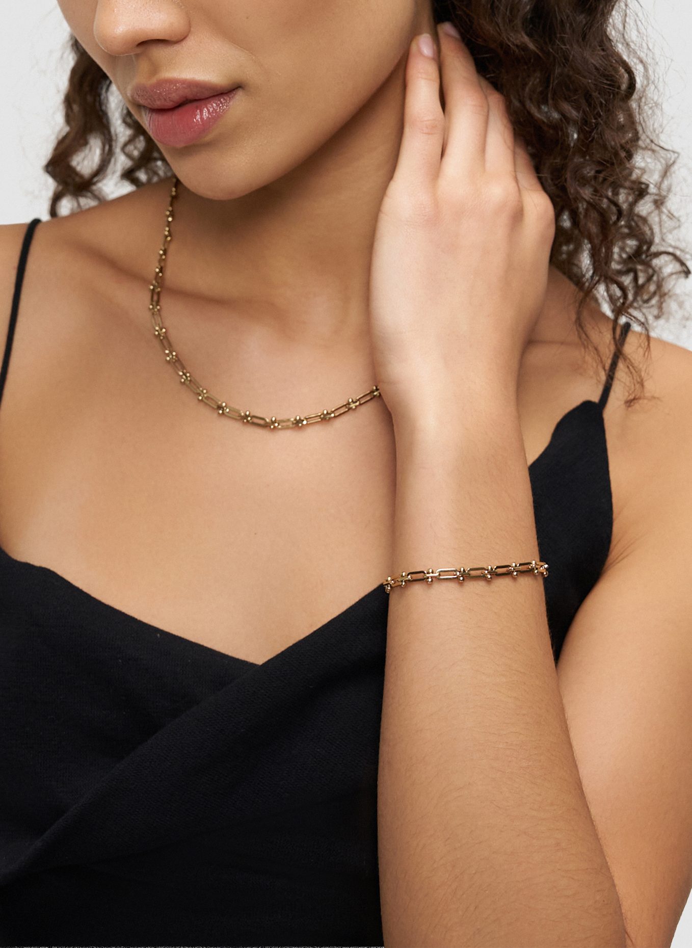 LIEBESKIND Halskette  aus  Edelstahl: GOLD