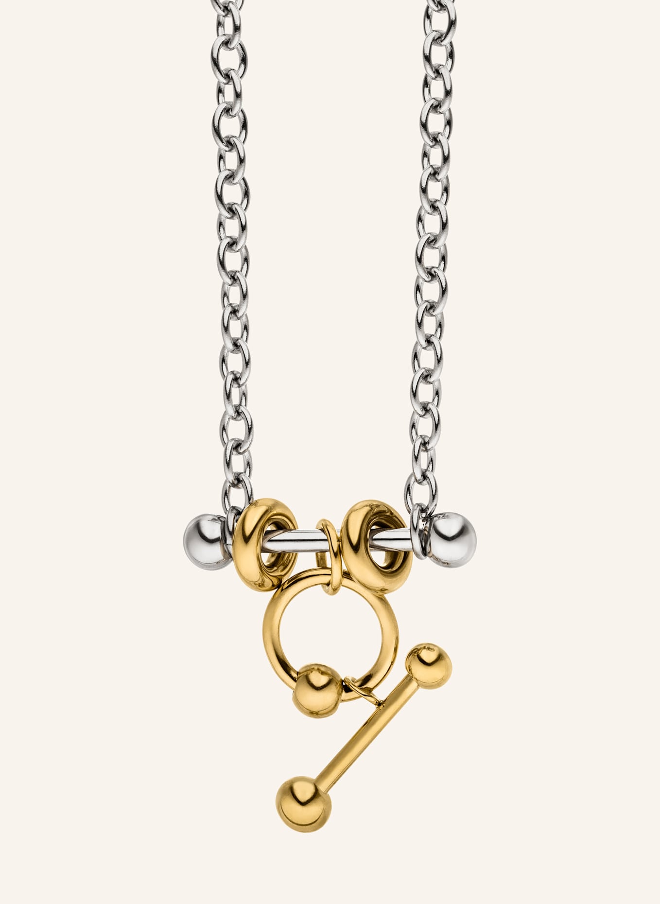 LIEBESKIND Halskette  aus  Edelstahl: SILBER/ GOLD