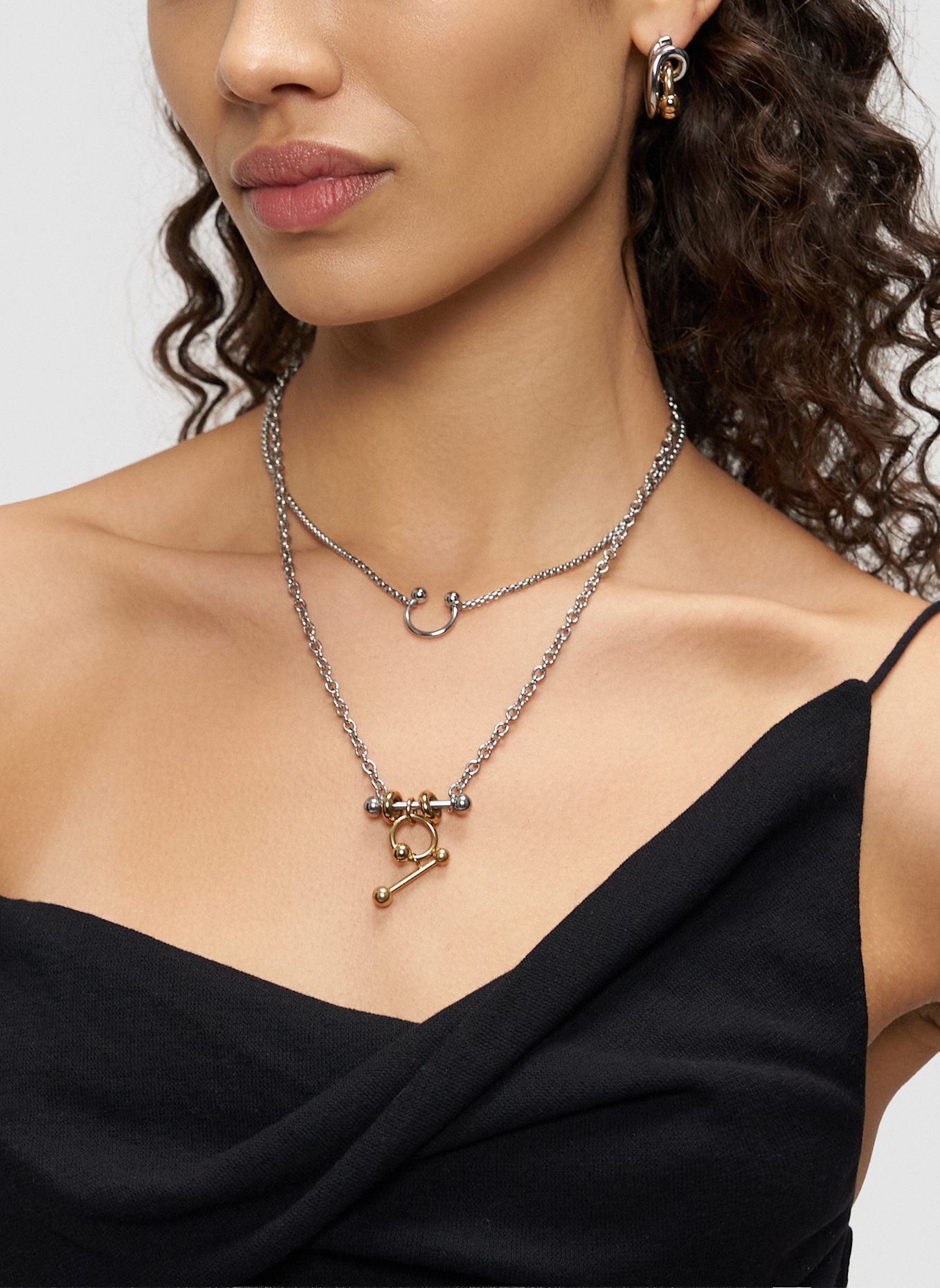 LIEBESKIND Halskette  aus  Edelstahl: SILBER/ GOLD