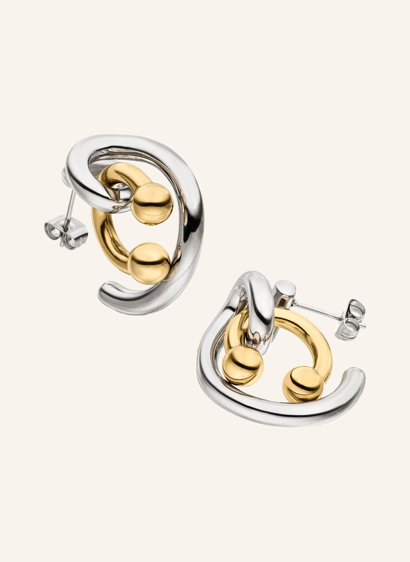 LIEBESKIND Creolen  aus  Edelstahl: SILBER/ GOLD