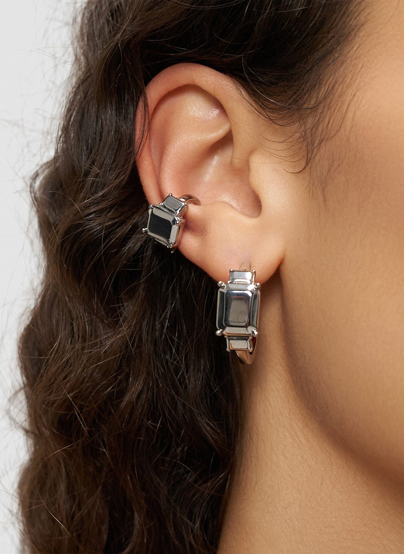 LIEBESKIND Earcuff aus Edelstahl: SILBER