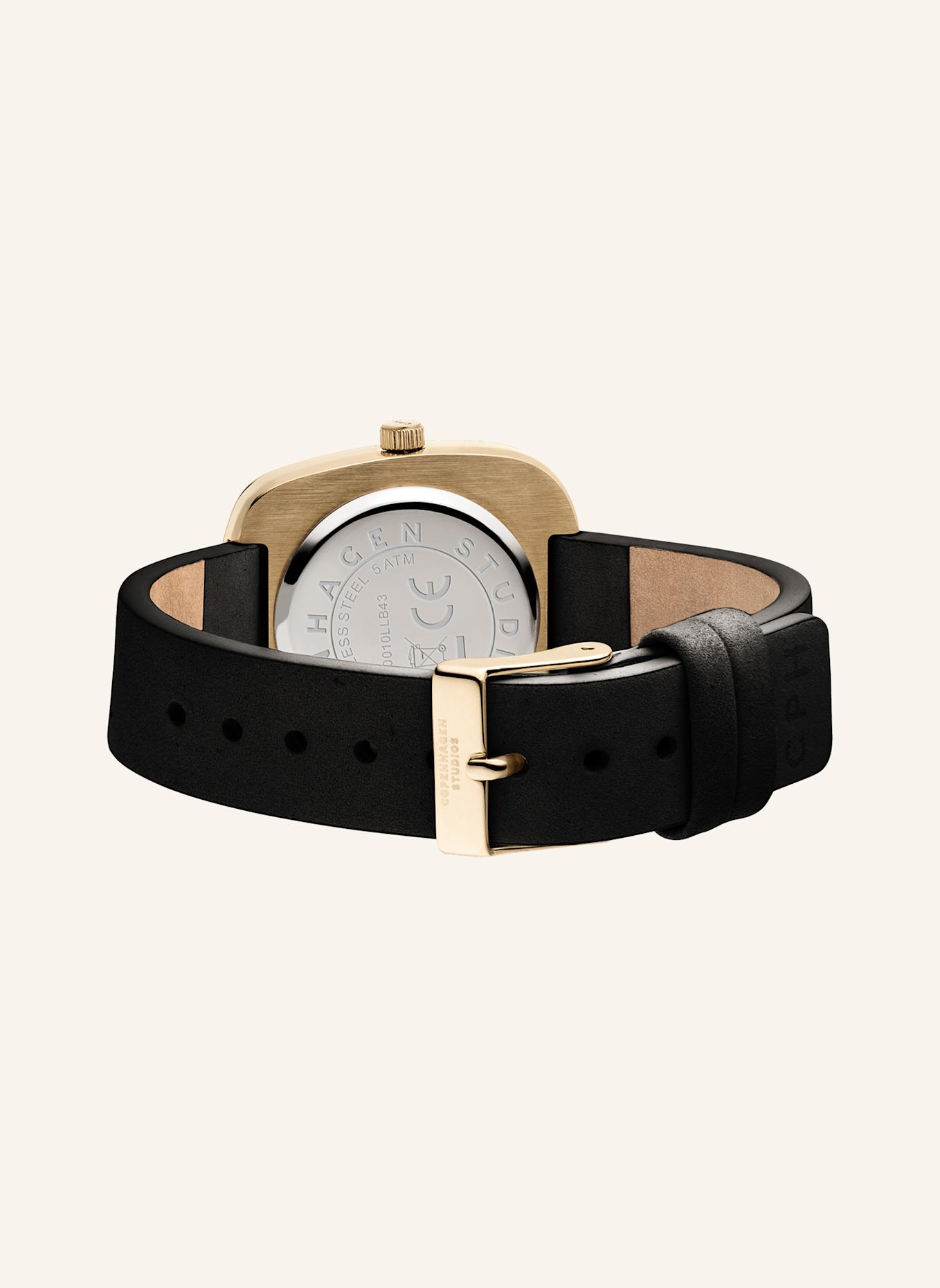COPENHAGEN STUDIOS Armbanduhr  aus  Echtleder: GOLD