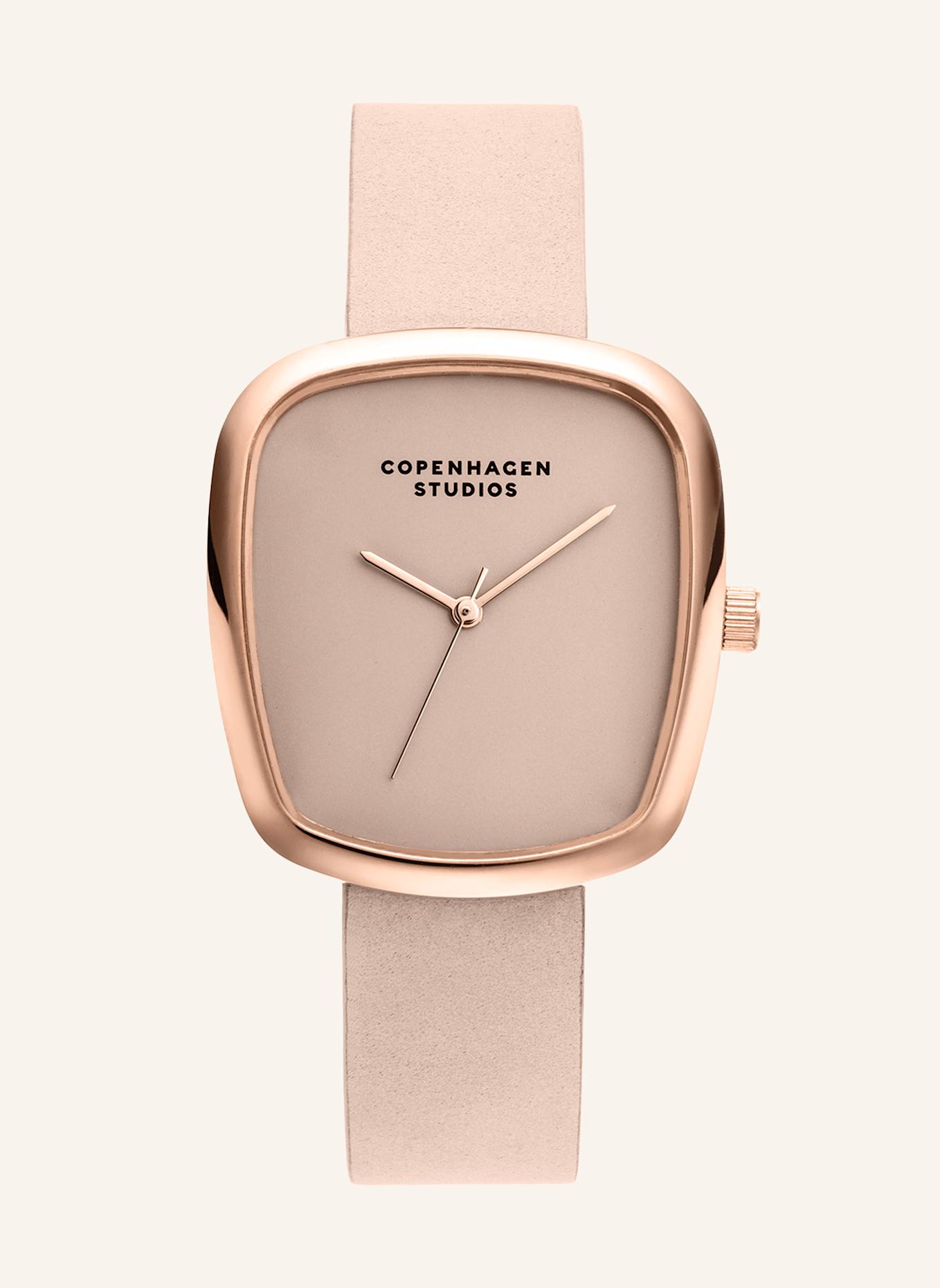 COPENHAGEN STUDIOS Armbanduhr  aus  Echtleder: ROSÉGOLD