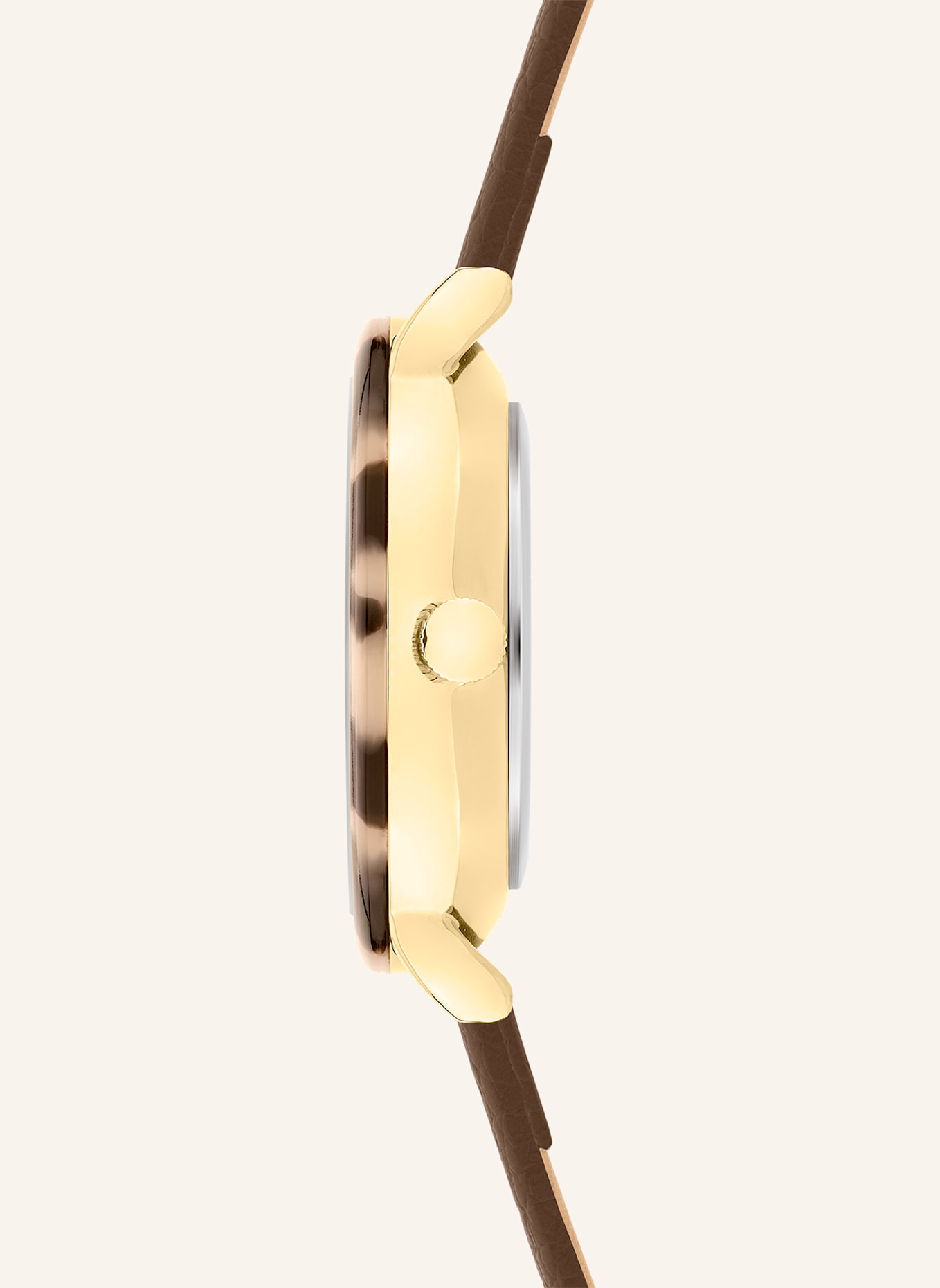 s.Oliver Polshorloge van kunstleer: BRUIN