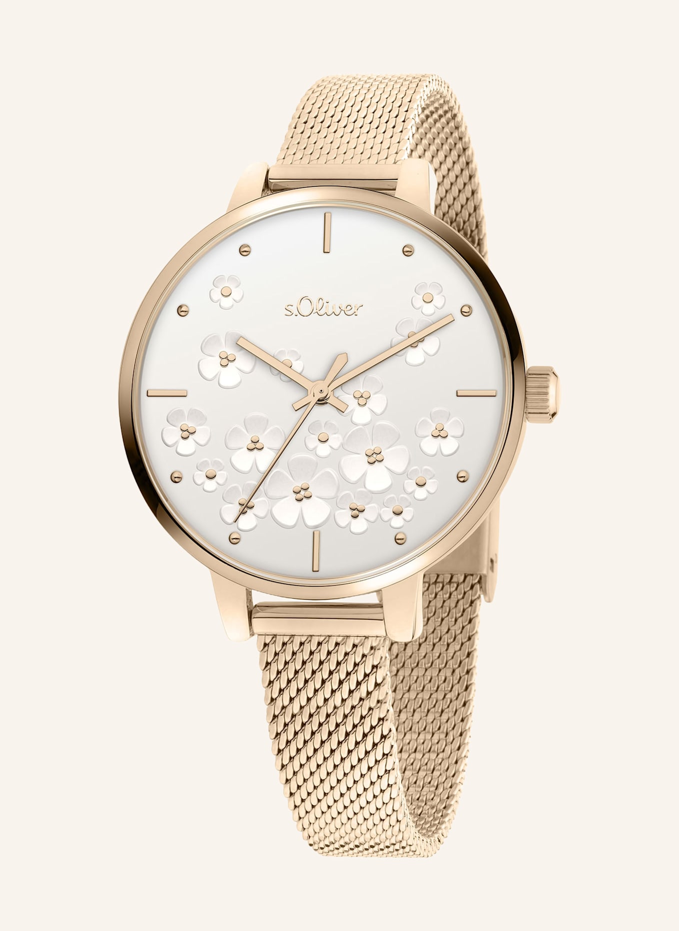 s.Oliver Polshorloge van roestvrij staal: ROSÉGOUD