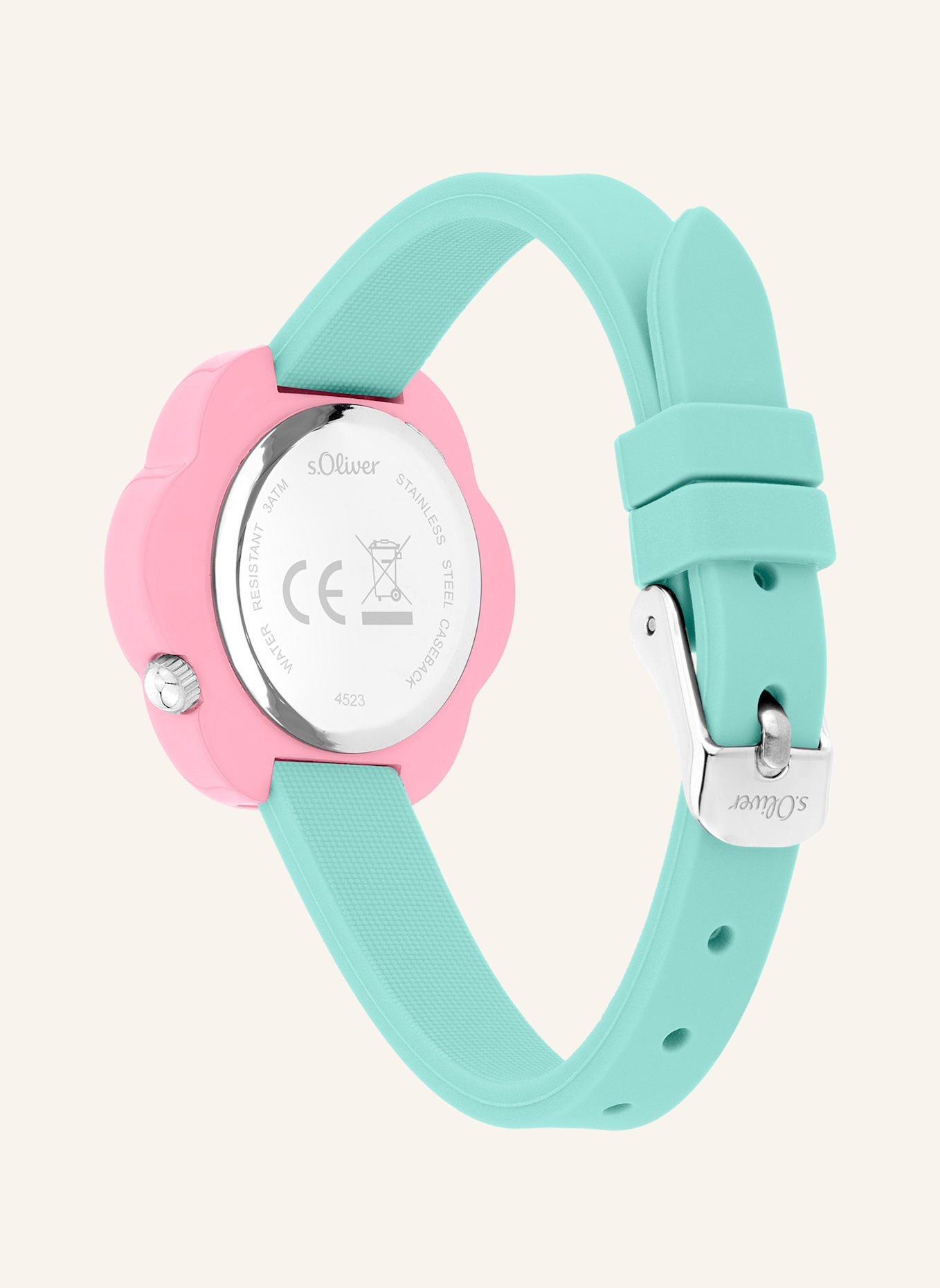 s.Oliver Silicone wristwatch: GREEN