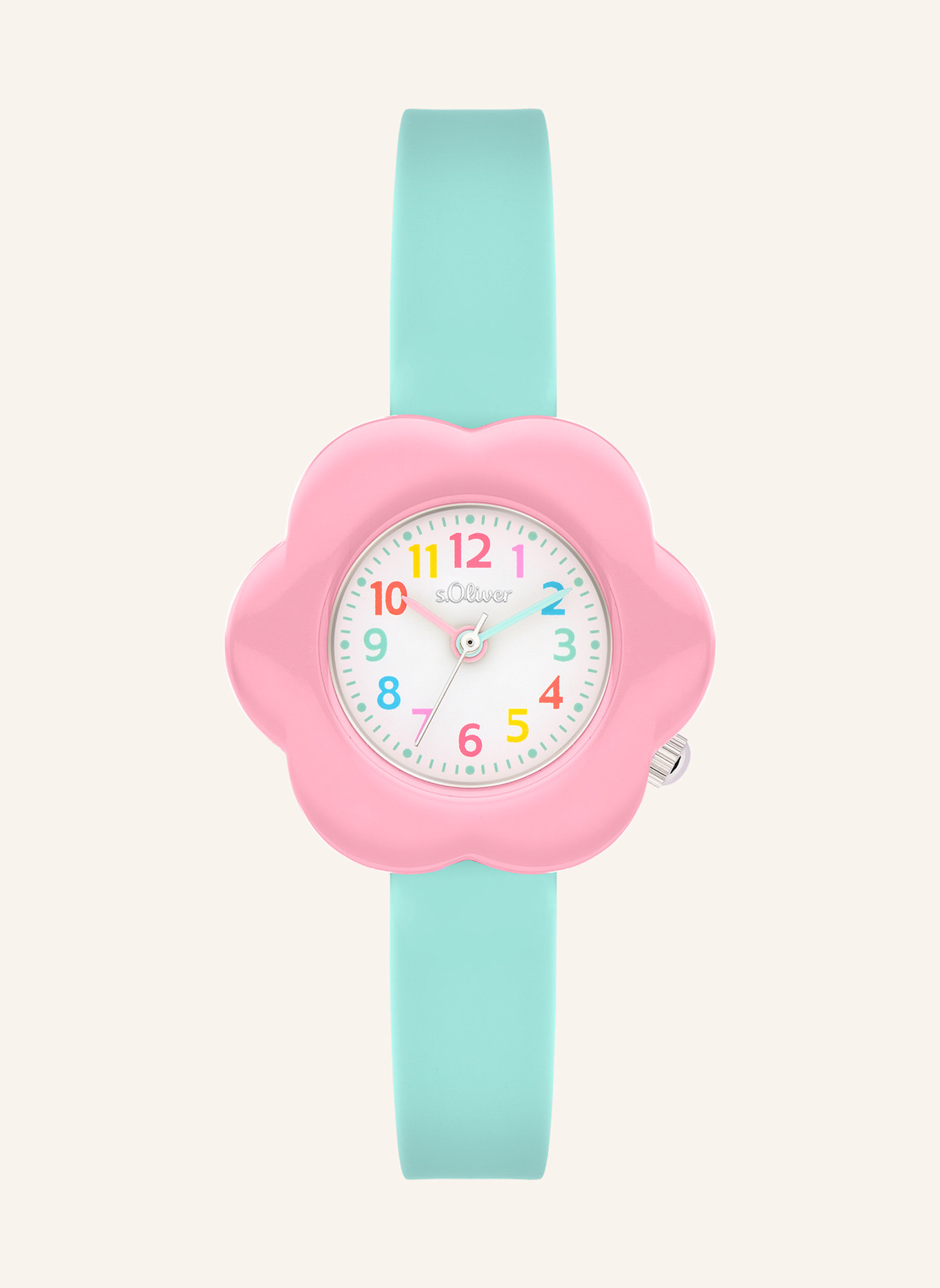 s.Oliver Silicone wristwatch: GREEN