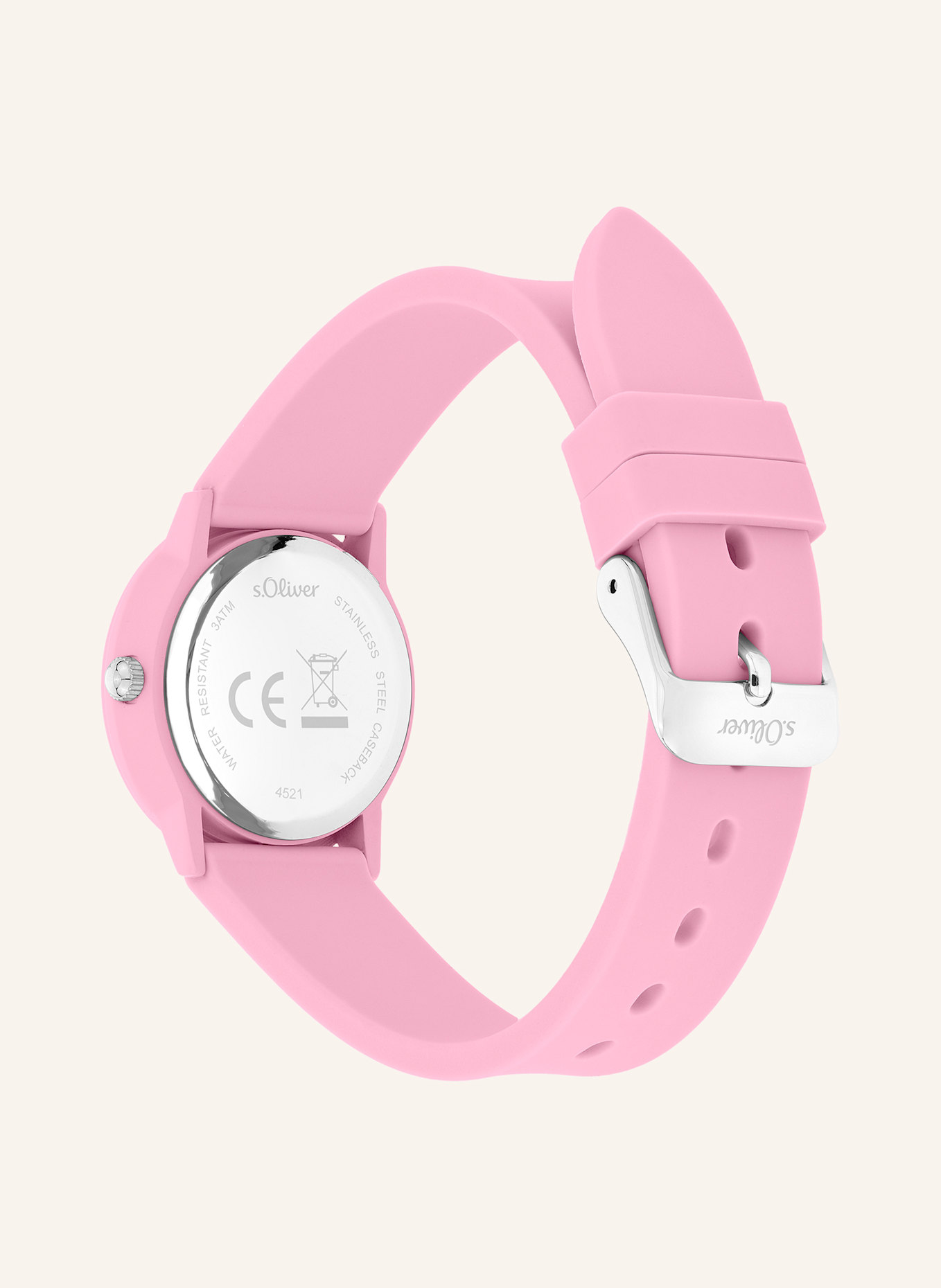 s.Oliver Silicone wristwatch: PINK