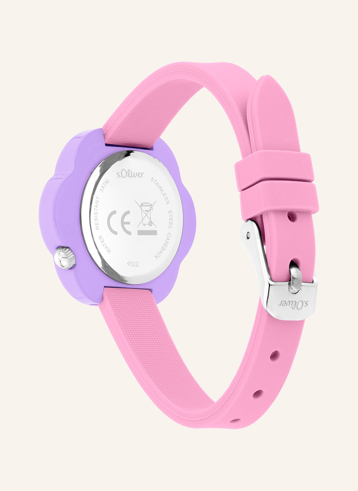 s.Oliver Silicone wristwatch: PINK