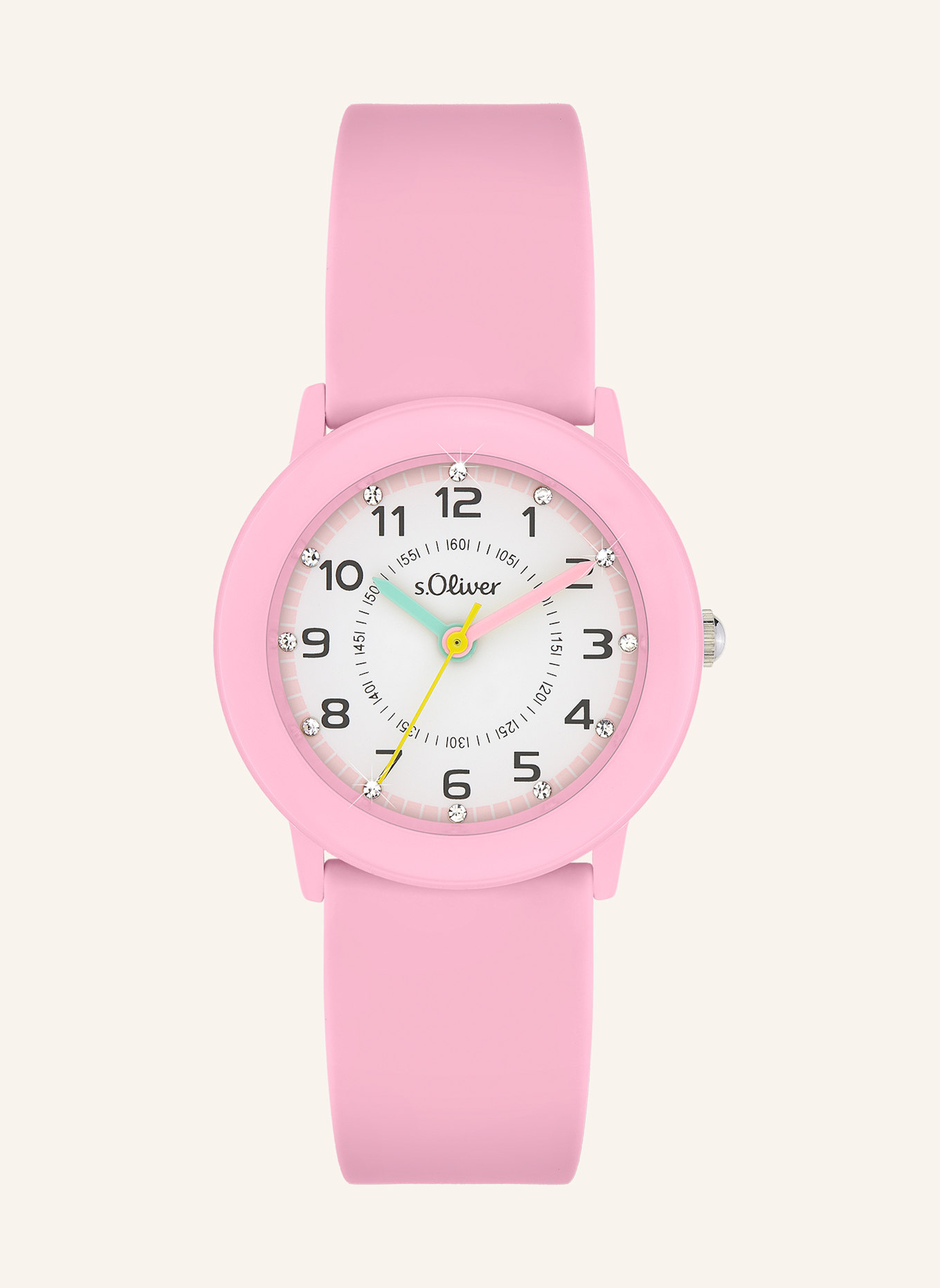 s.Oliver Silicone wristwatch: PINK