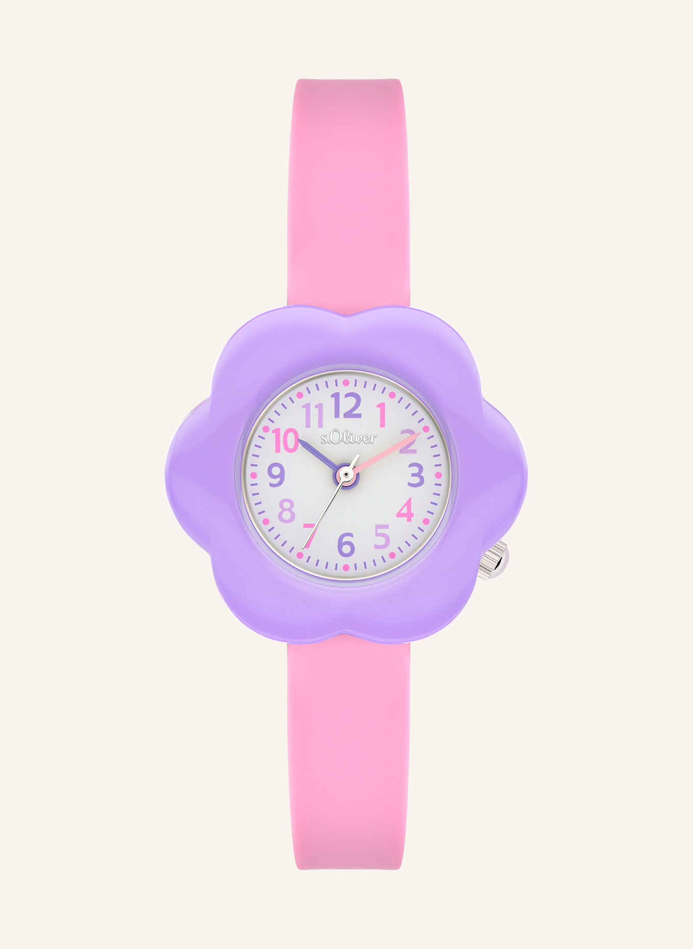 s.Oliver Silicone wristwatch: PINK