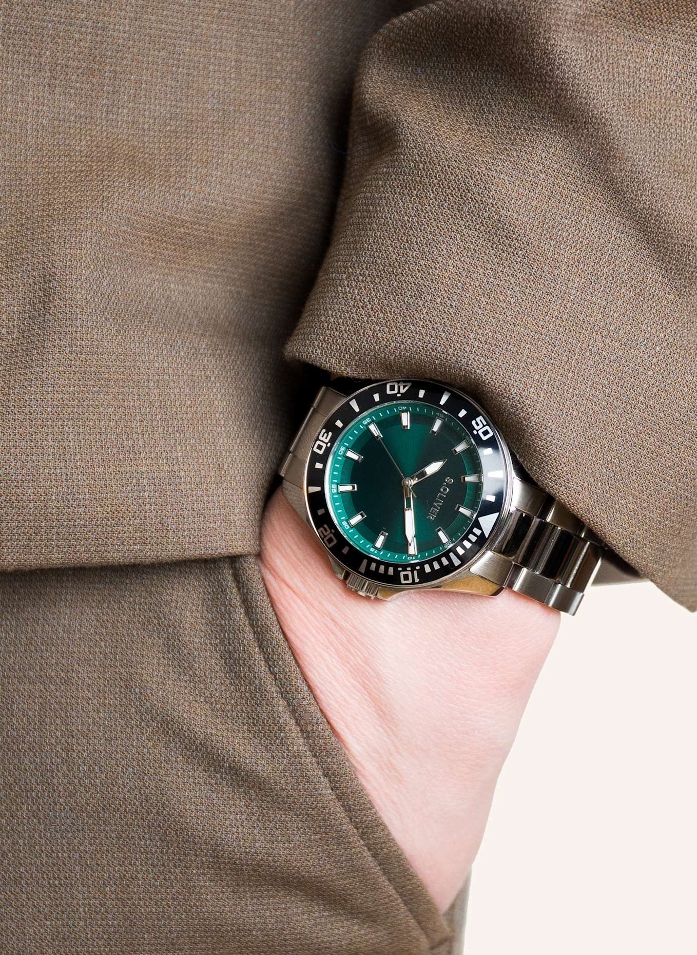 s.Oliver Polshorloge van roestvrij staal: ZILVER