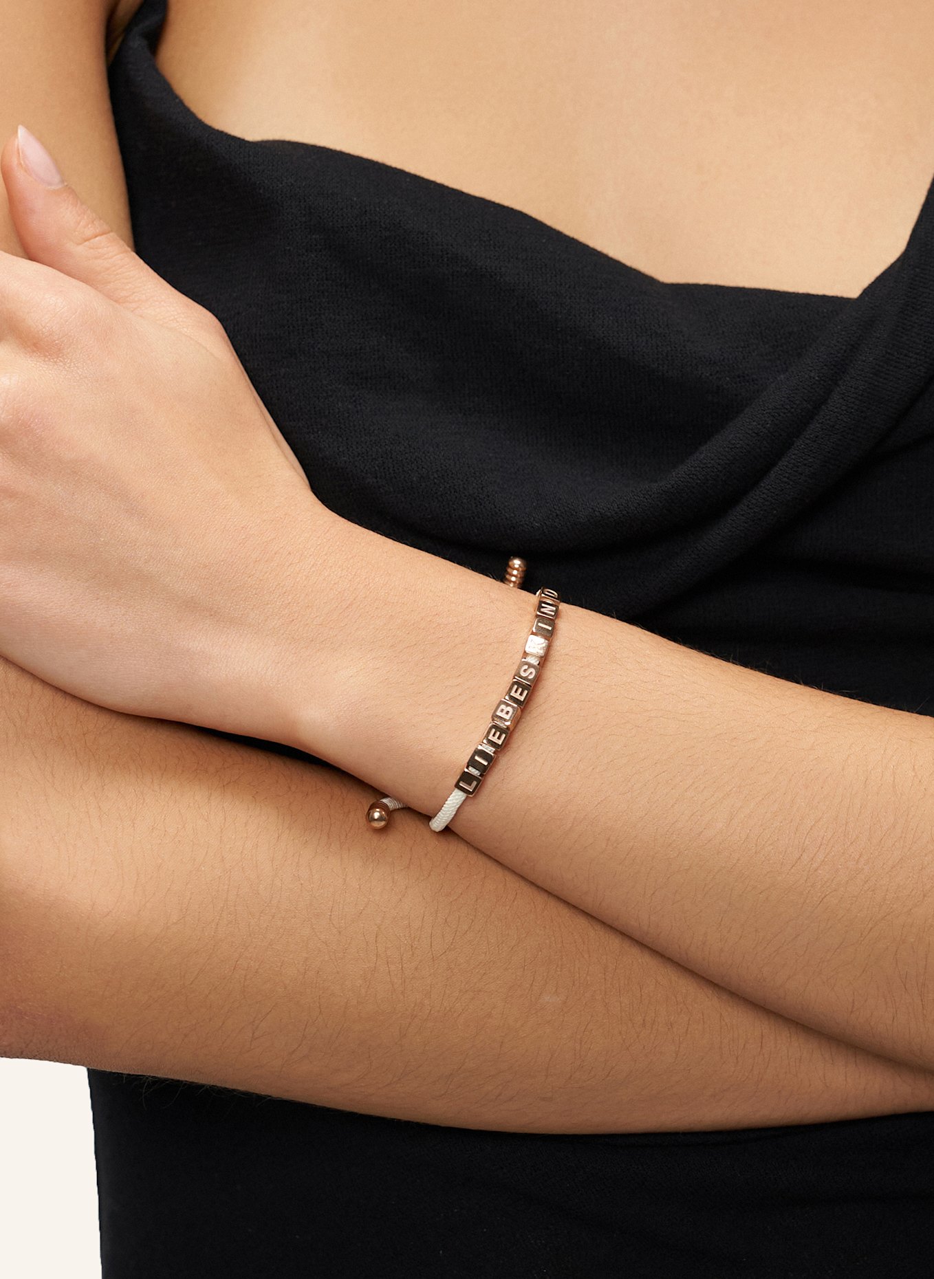 LIEBESKIND Armband van roestvrij staal: ROSÉGOUD