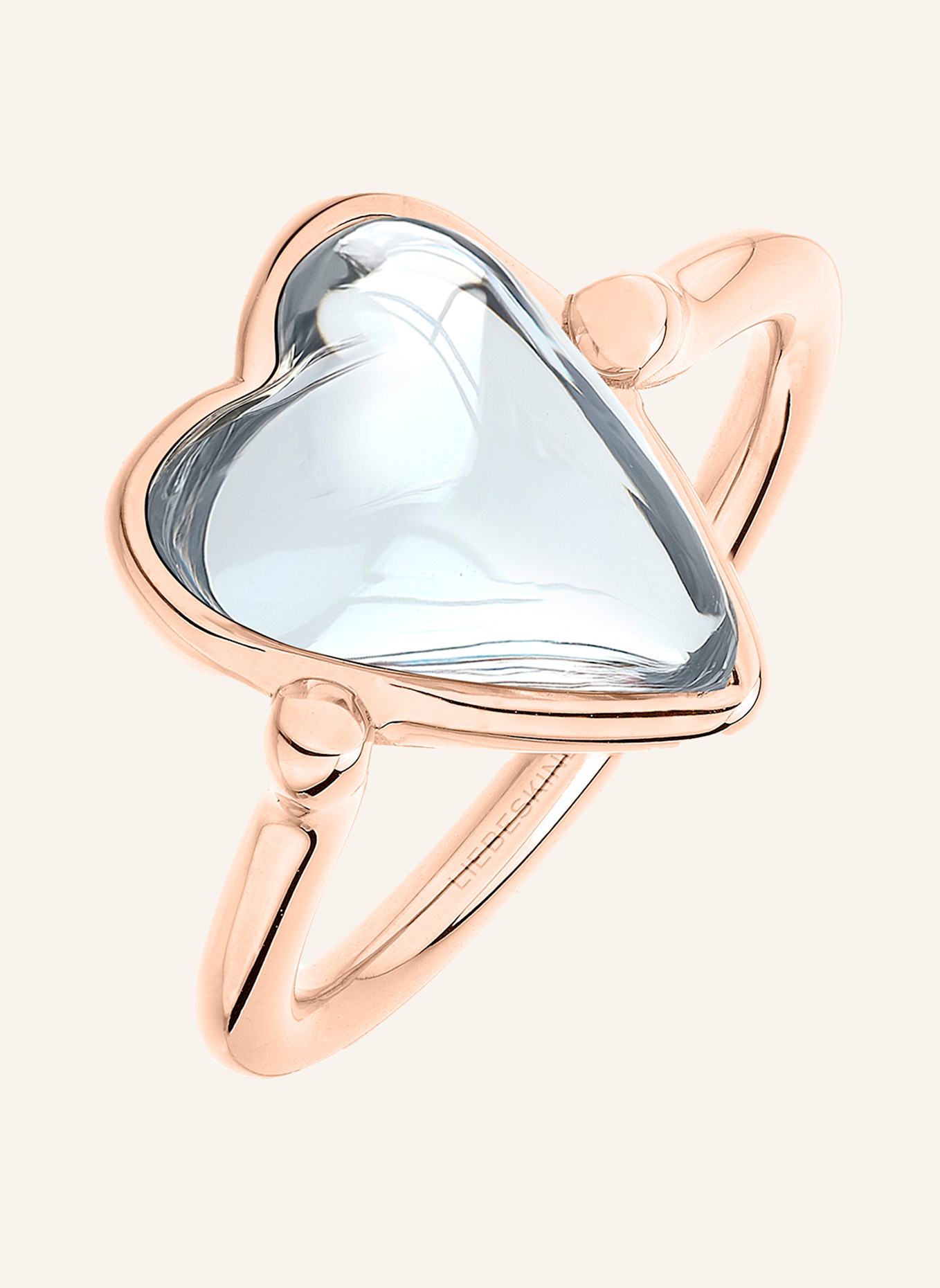 LIEBESKIND Ring van roestvrij staal: ROSÉGOUD