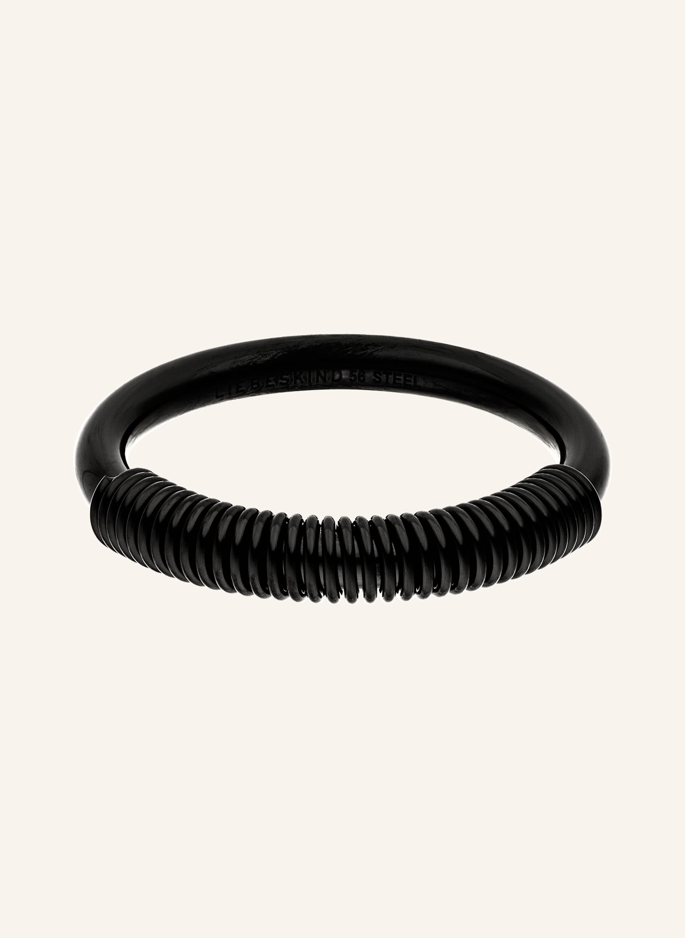 LIEBESKIND Ring aus Edelstahl: SCHWARZ