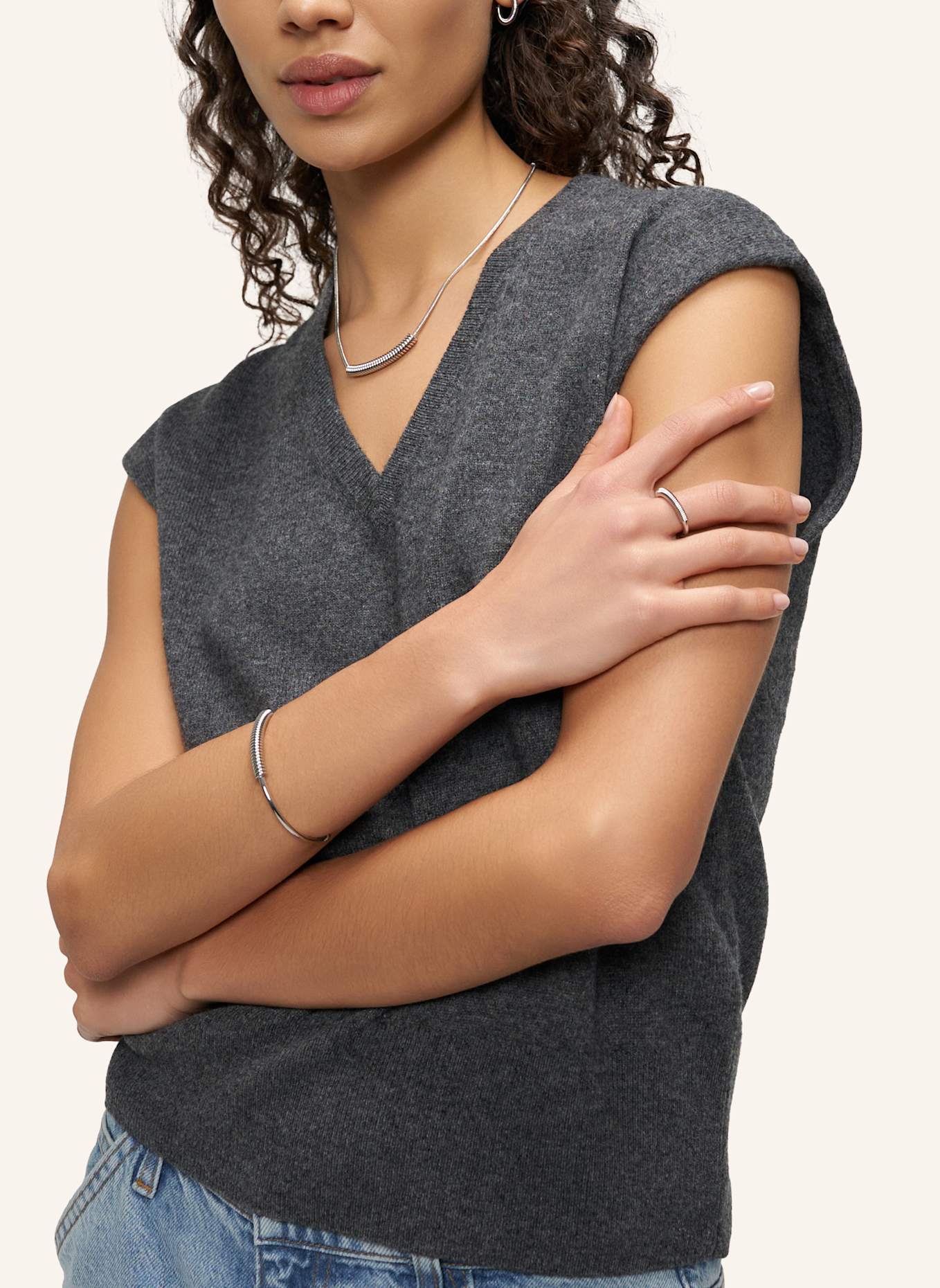 LIEBESKIND Armband van roestvrij staal: ZILVER