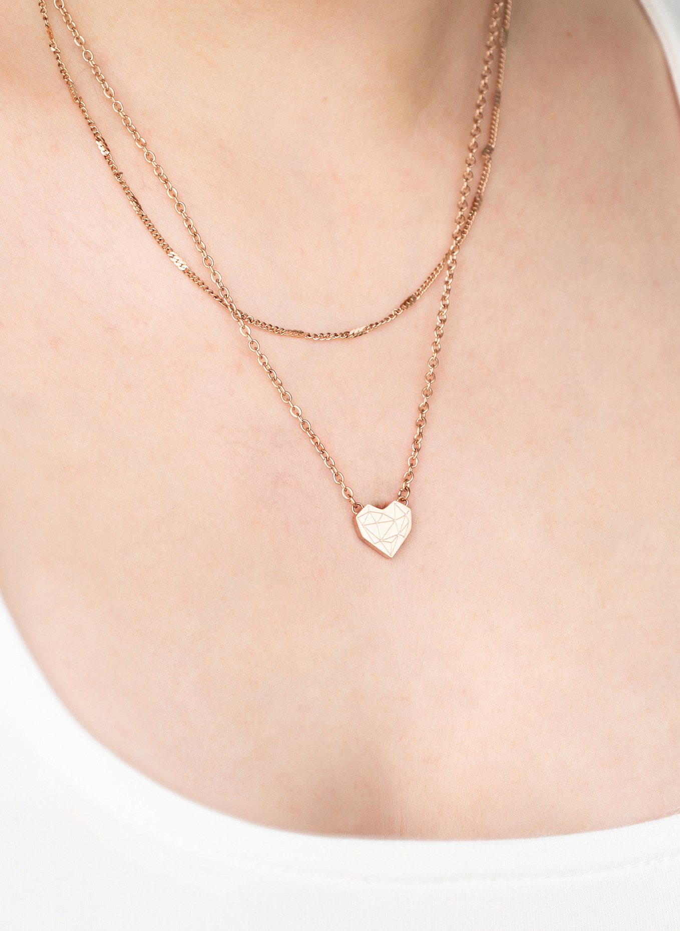 LIEBESKIND Ketting van roestvrij staal: ROSÉGOUD