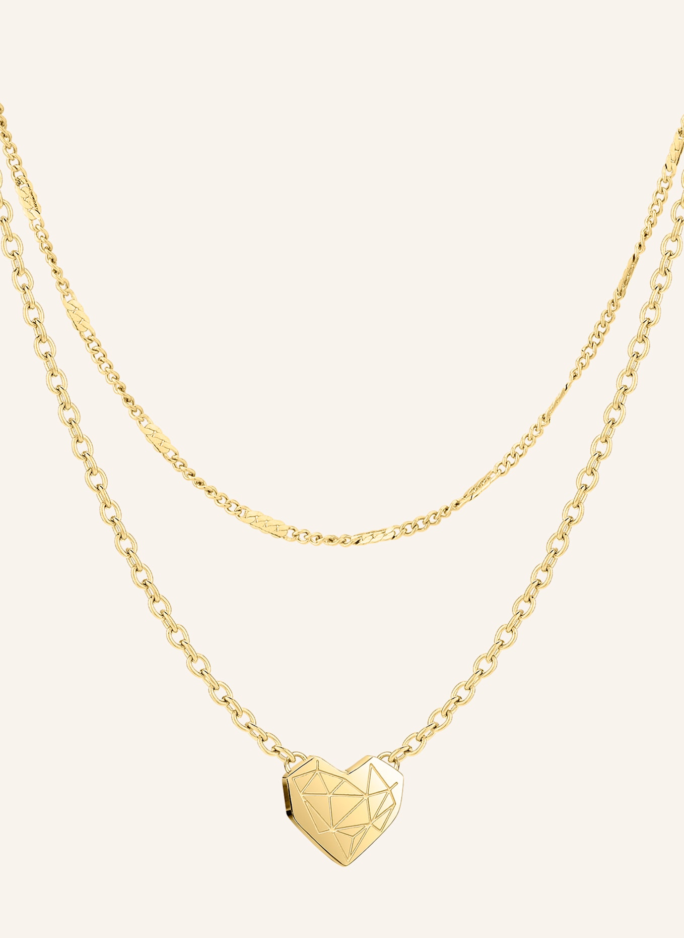 LIEBESKIND Ketting van roestvrij staal: GOUD