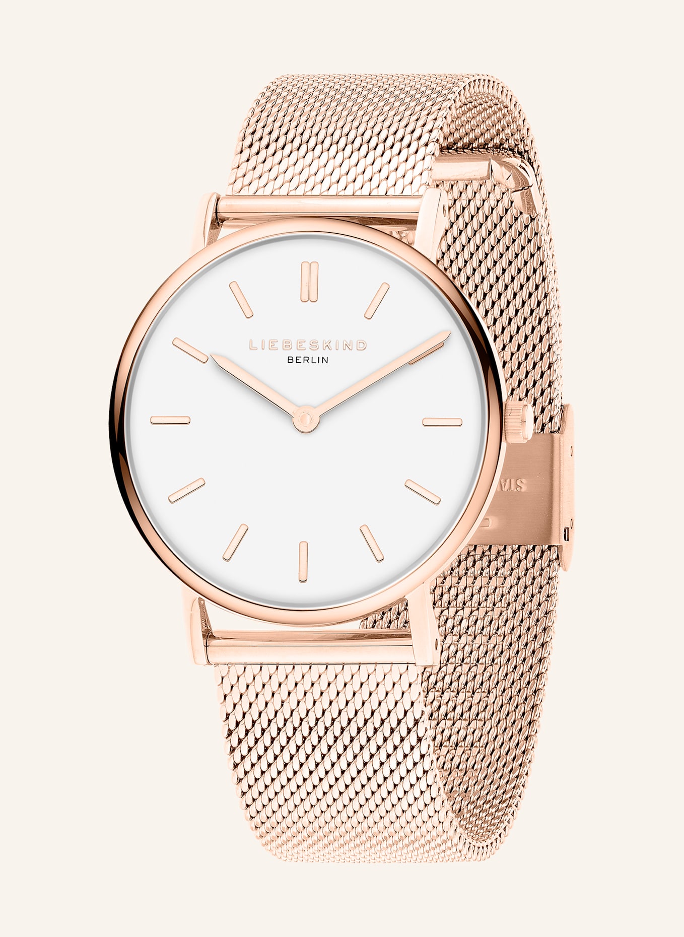 LIEBESKIND Armbanduhr  aus  Edelstahl: ROSÉGOLD